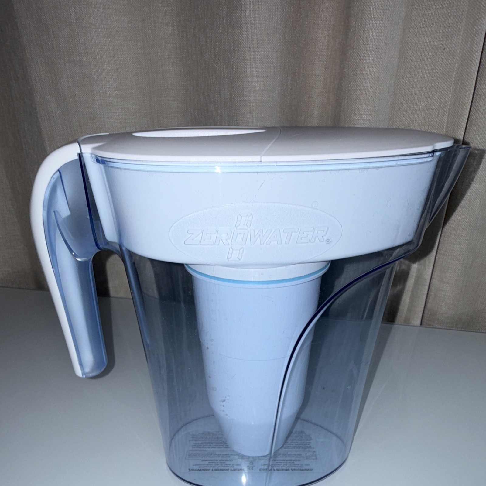 ZeroWater Filtration Pitcher Filter Jug, Blue/White Plastic Household, 1 Pack