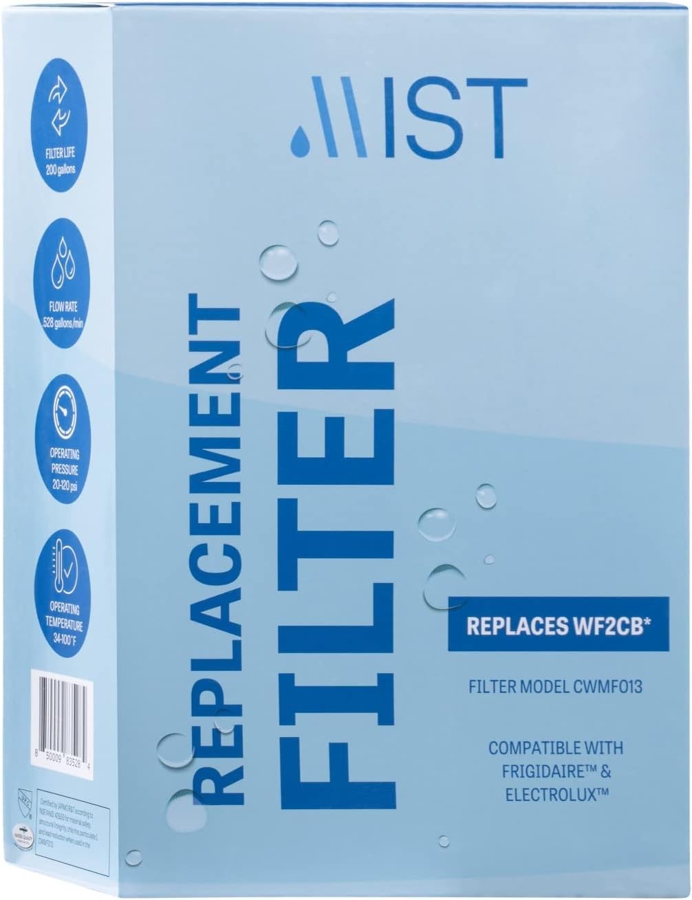 Carbon Fiber Water Filter Replacement Compatible with WF2CB, 1 Pack