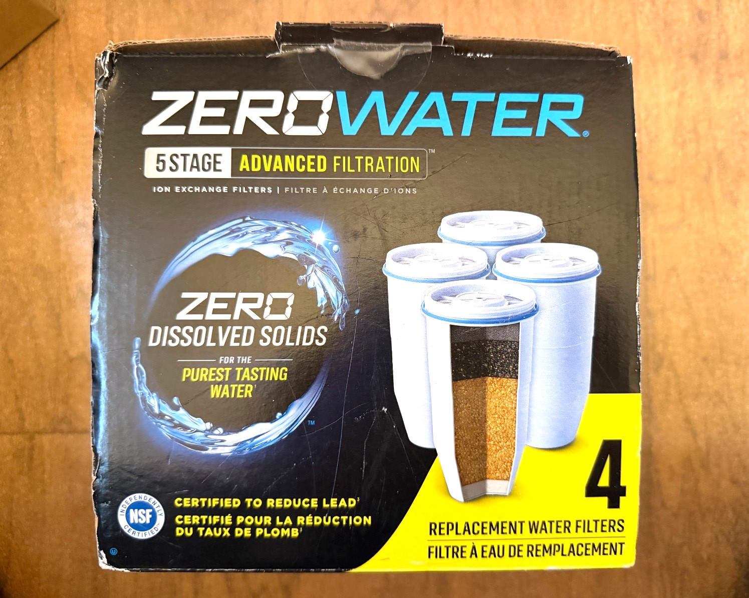 ZeroWater ZR-006 Replacement Water Filters 4-Pack Boxed & SEALED, ships FREE!