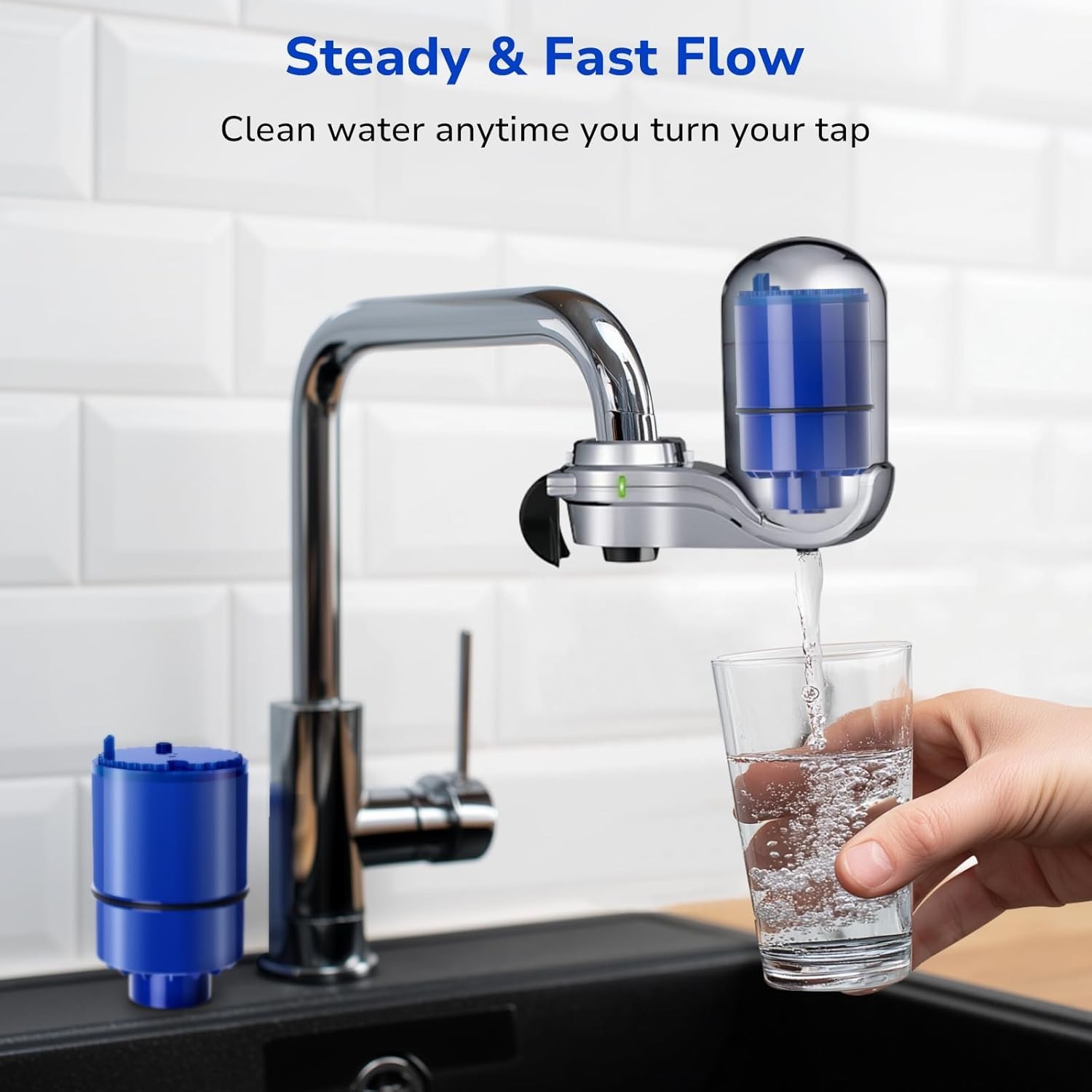 2 Count PUR Water Filter Replacement – Activated Carbon, Improves Taste & Odor
