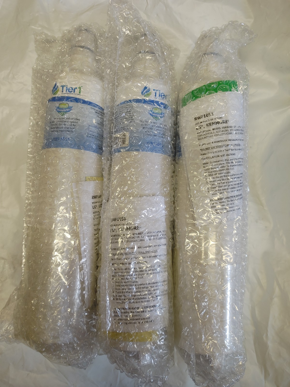 3 pack LT600P 5231JA2006A 5231JA2006B – LG or Kenmore Fridge Water Filter Tier 1