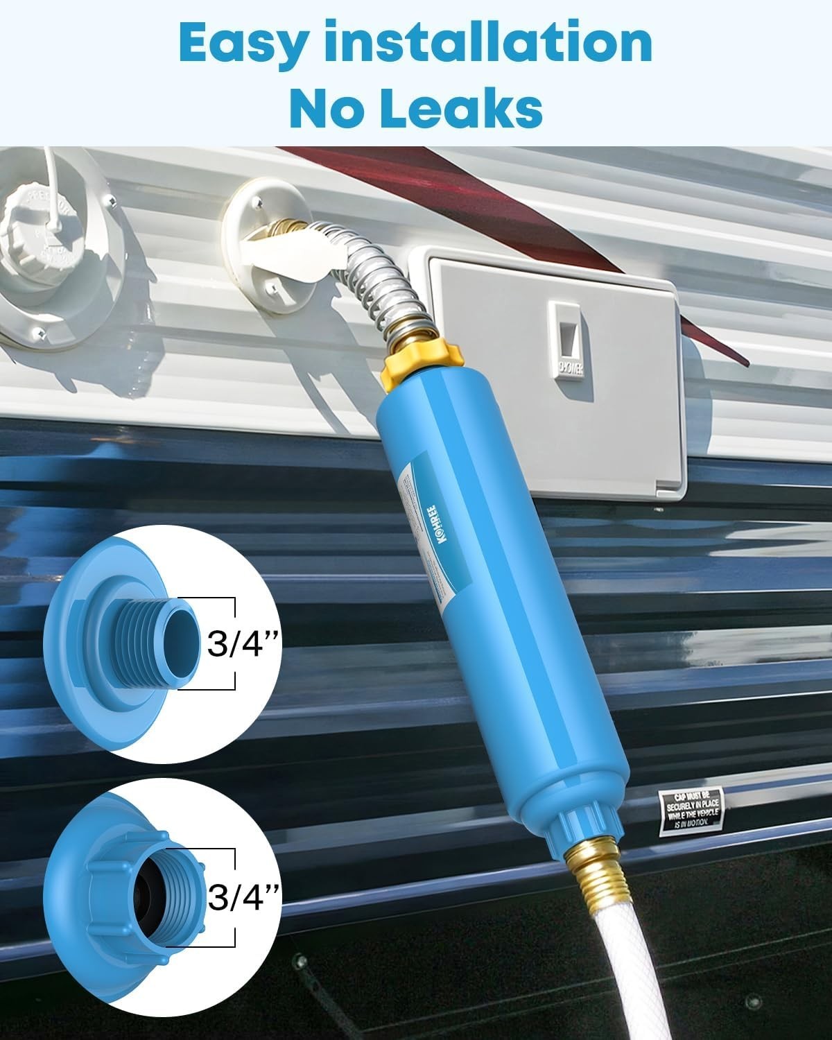 2 Pack Inline Water Filter – Protects Against Impurities for RV, Marine & Garden