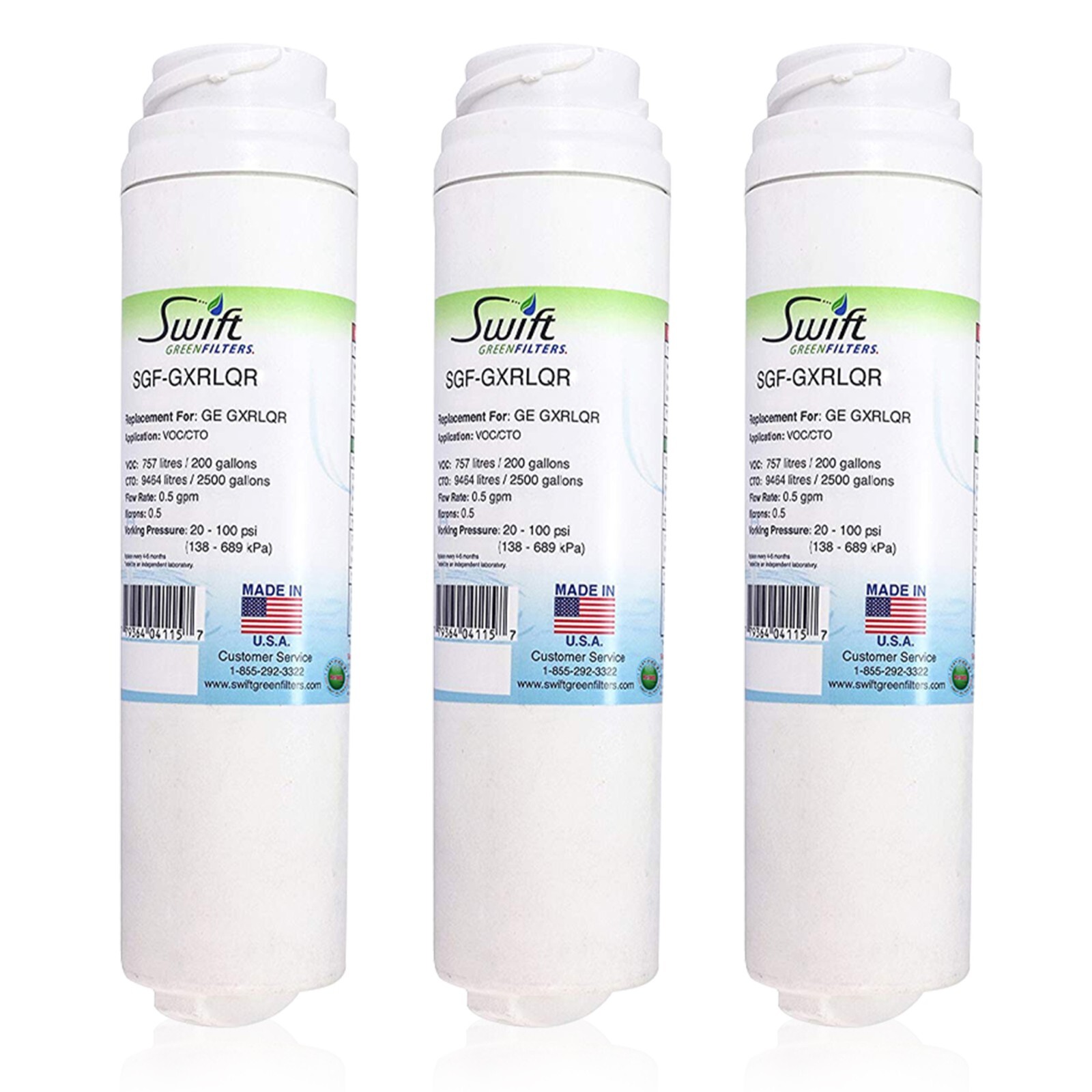 SGF-GXRLQR Compatible Commercial Water Filter for GE GXRLQR (3 Pack)