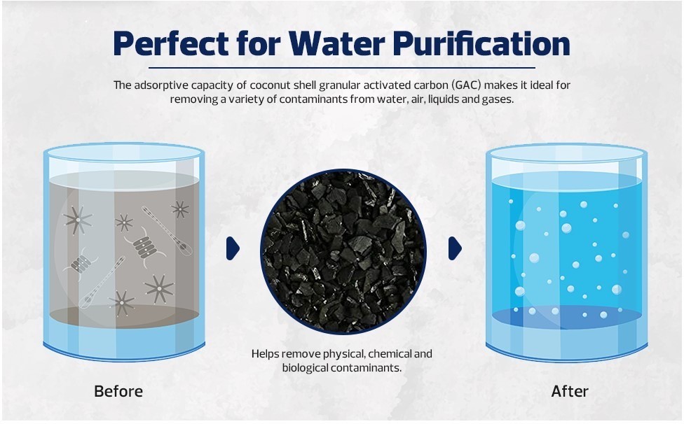 Catalytic Activated Coconut Shell Carbon –1/2 Cubic Feet | 12×40 Mesh