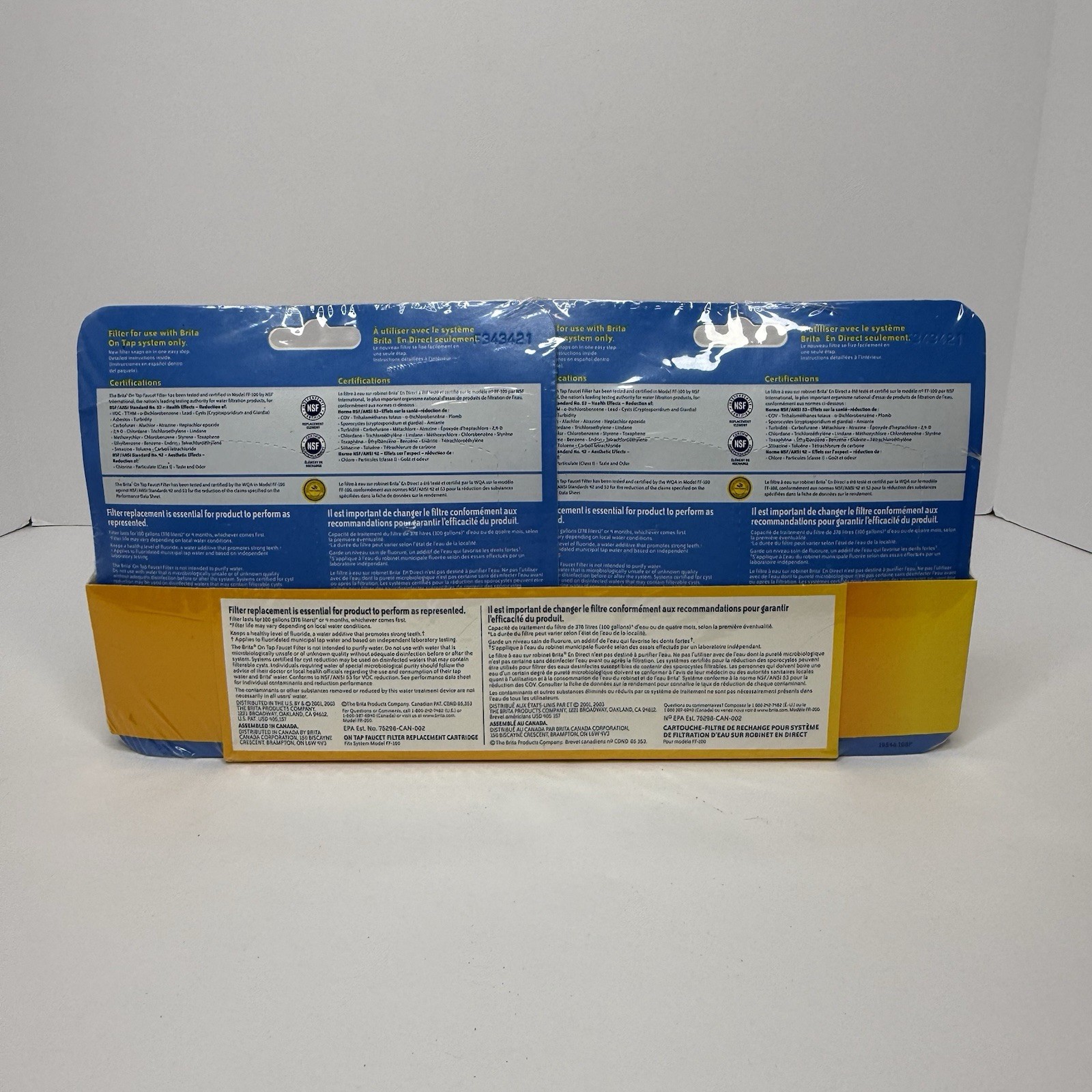 Brita On-Tap Faucet Water Filter Replacements Chrome 4 Count FF-100 & OPFF-100