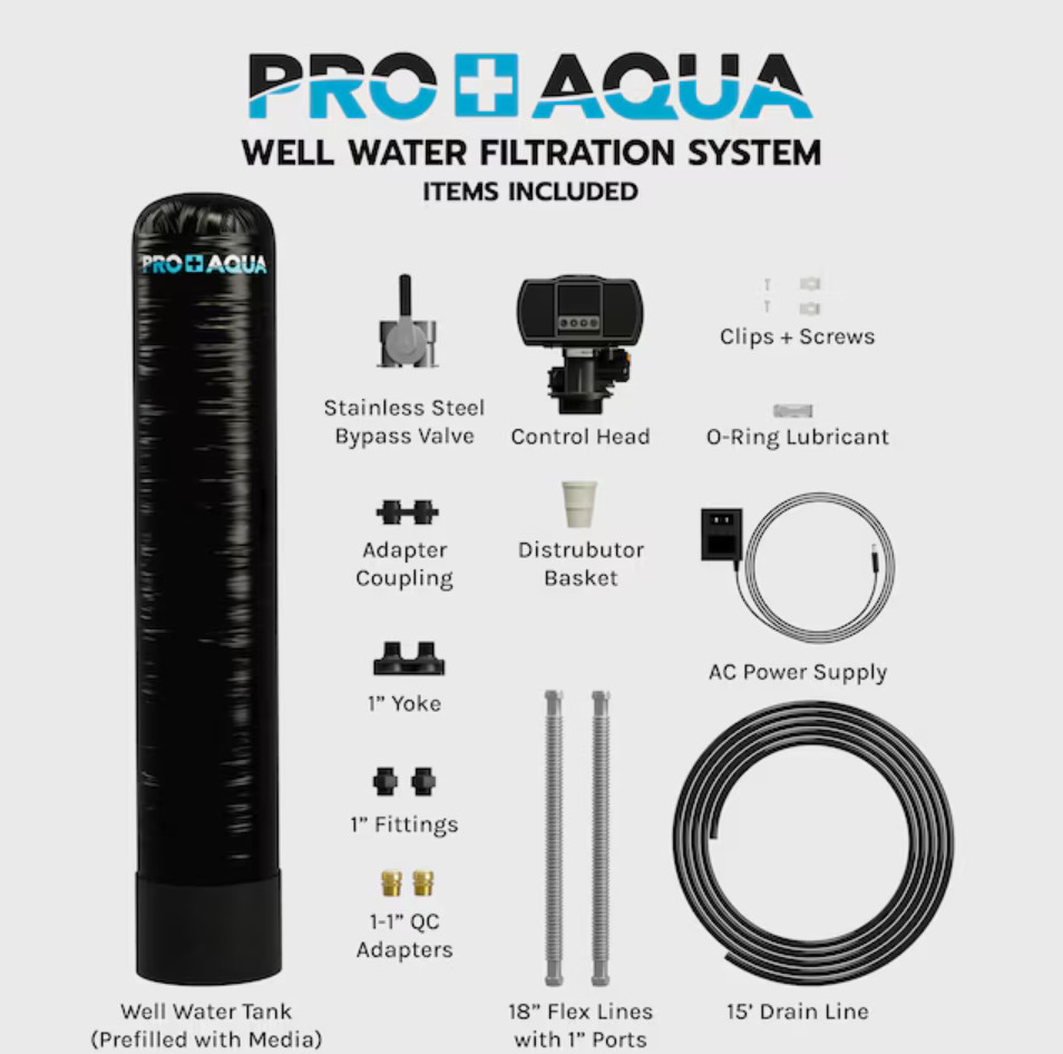 PRO+AQUA Well Water Filtration System 10 GPM Iron Filter Hot Deal New