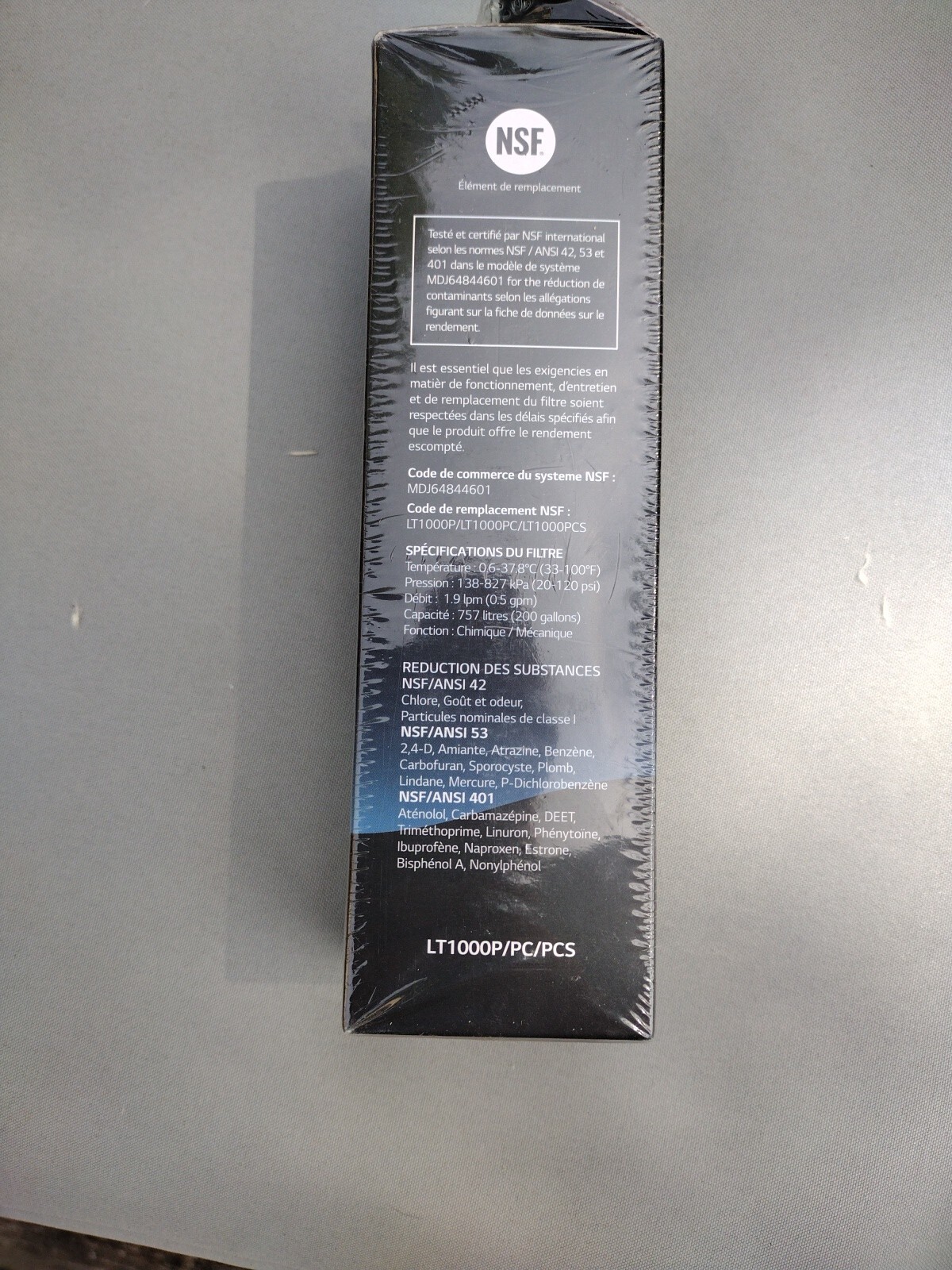1 PACK Fridge Refresh Replacement Water Filter for LG LT1000P