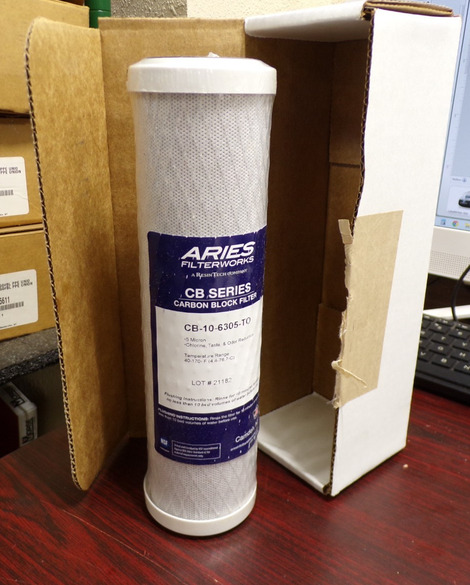 Aries Carbon Block Filter CB-10-6305-TO 5 Micron 1 pack Sealed USA 10×2.5’’ (G)