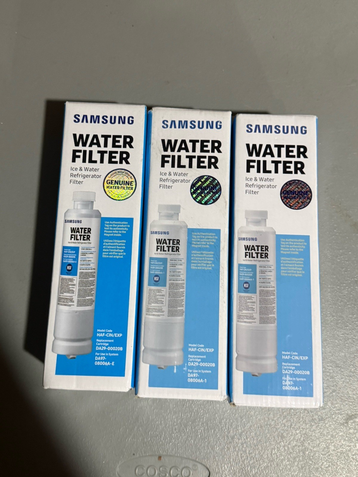 3 New Genuine Samsung DA29-00020B / HAF-CINS/EXP Refrigerator Filters OB Sealed