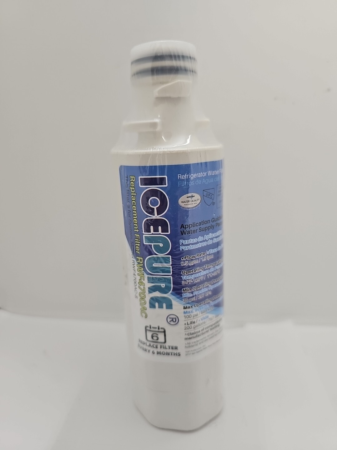 Ice Pure RWF4700AC-S Refrigerator Replacement Water Filter