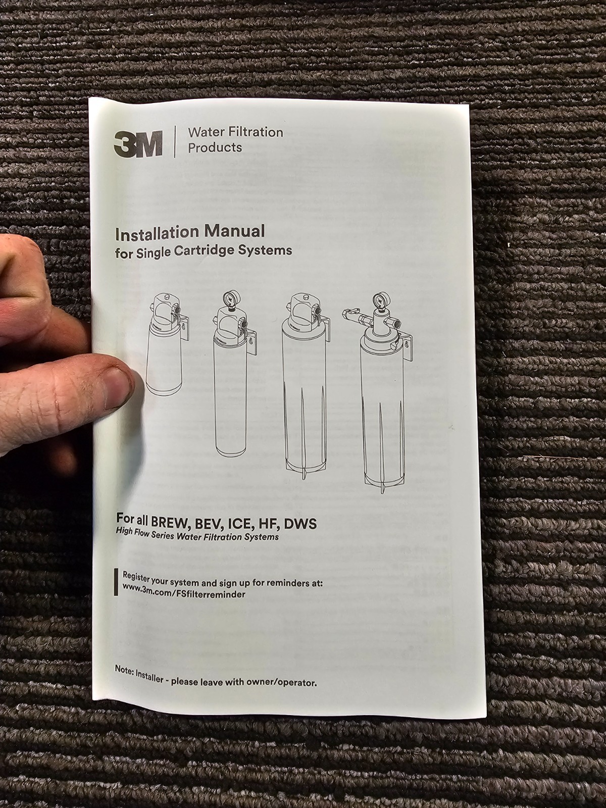 3M 5616203 High Flow Series Filter System 2.1 gpm 3/8 in FNPT ICE140-S