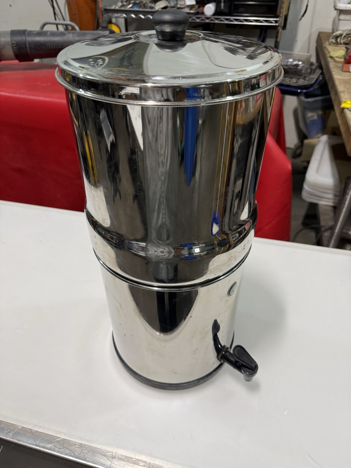 Gravity-fed Water Filter System 2.25G Countertop Stainless Steel w/ 2 Filters