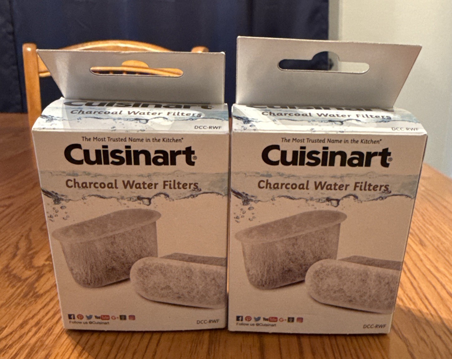 2 – Cuisinart DCC-RWF Replacement Charcoal Water Filters 2 Pack NIB