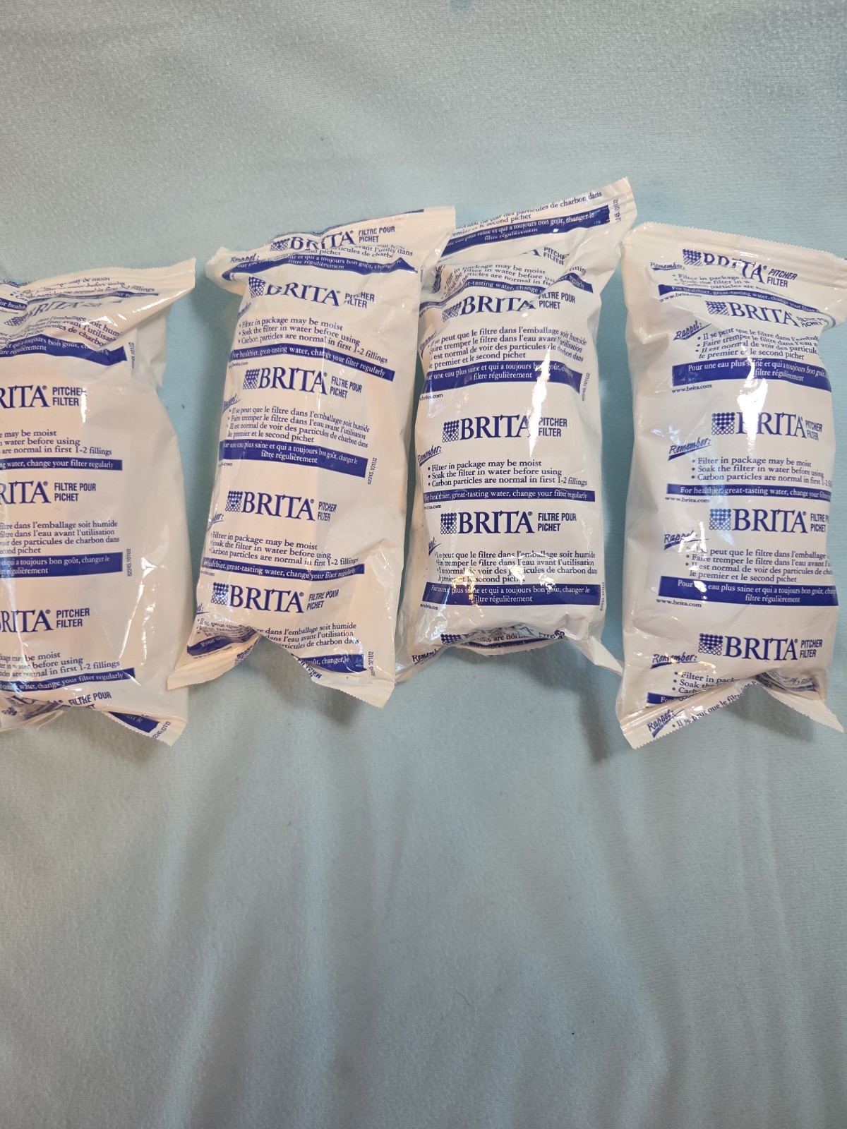 Lot Of 4 Brita Pitcher Filter Refillable Refill Packs BPA-Free Sealed