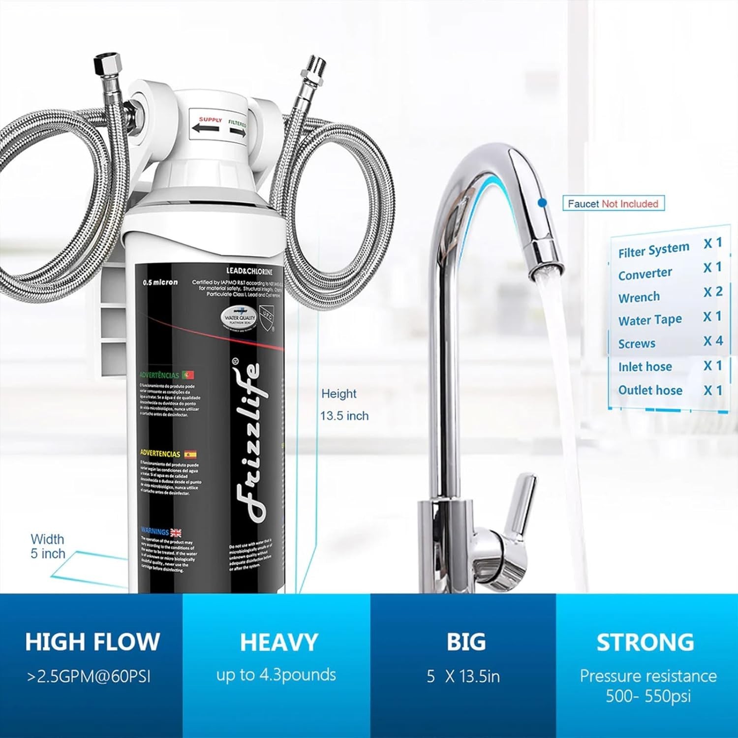 Under Sink Water Filter System-NSF/ANSI 53&42 Certified High Capacity Direct …