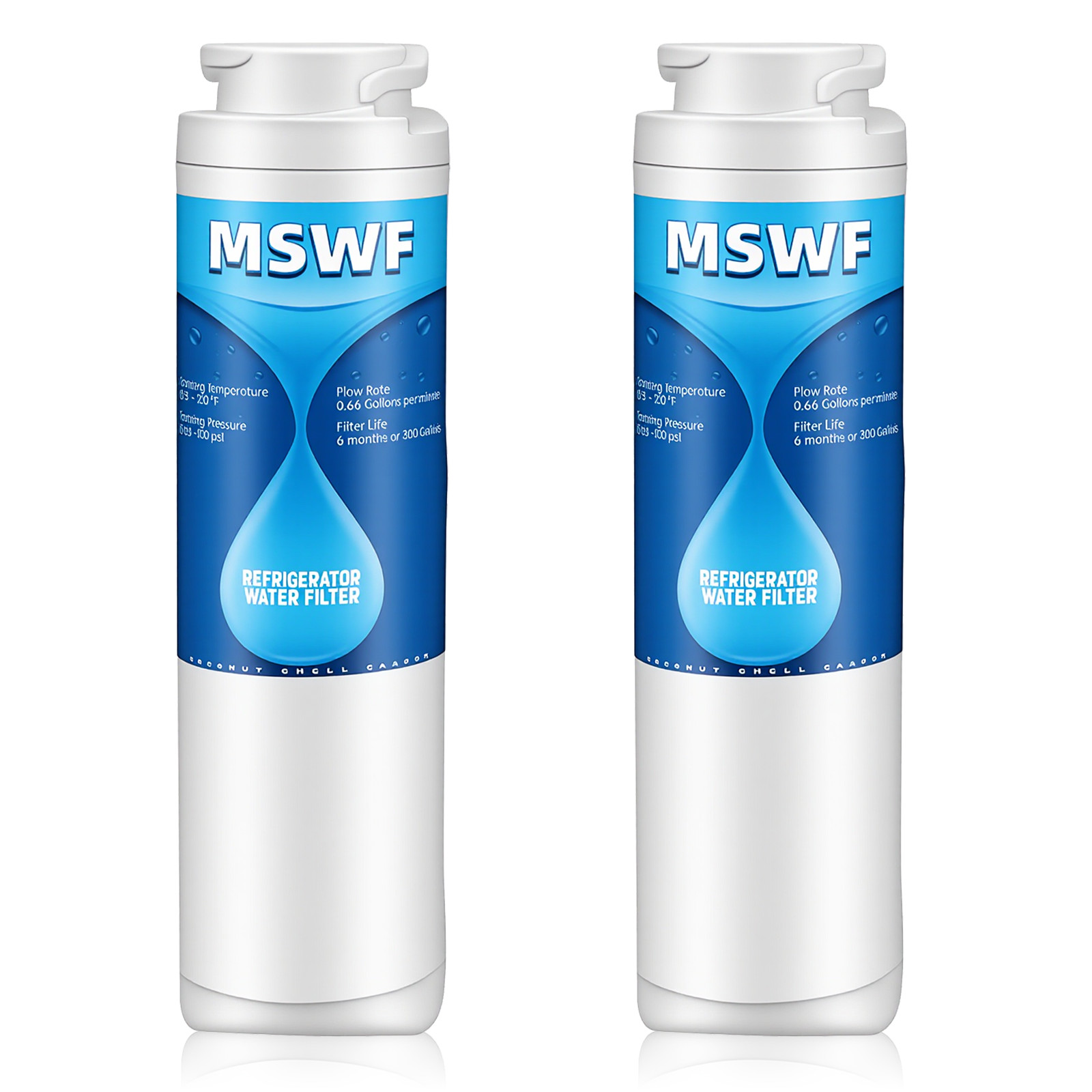 2-pack GE MSWF refrigerator water filter replacement SmartWater filter new