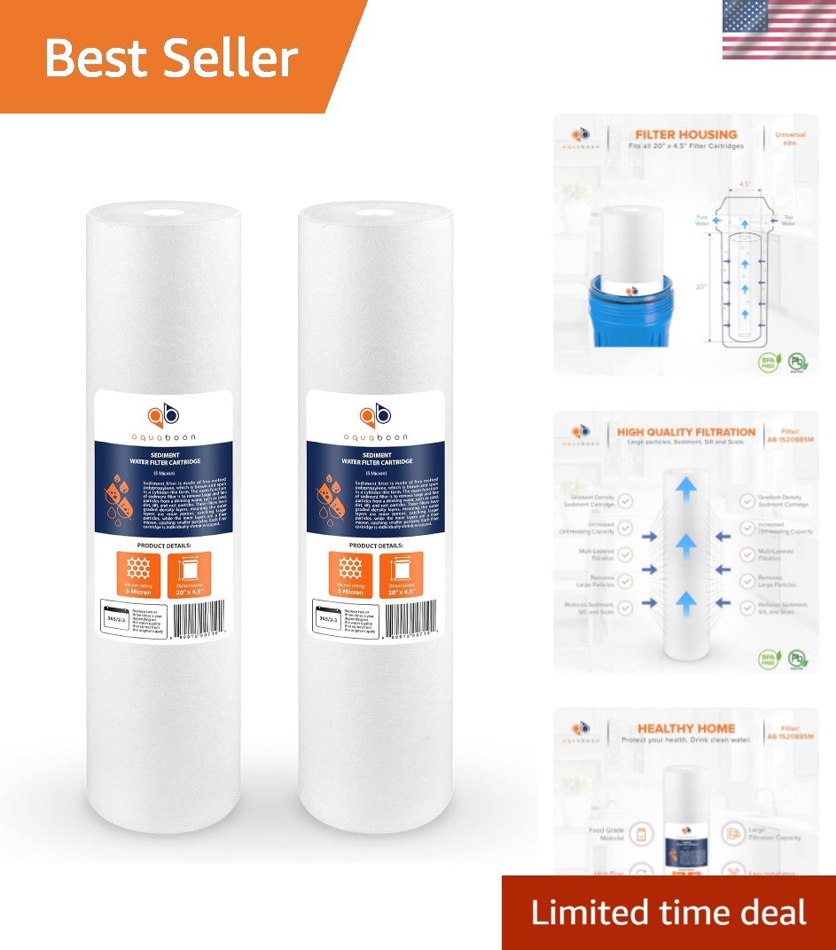 5 Micron 20 x 4.5 Whole House Sediment Filter Cartridge 20 inch Water Filter …