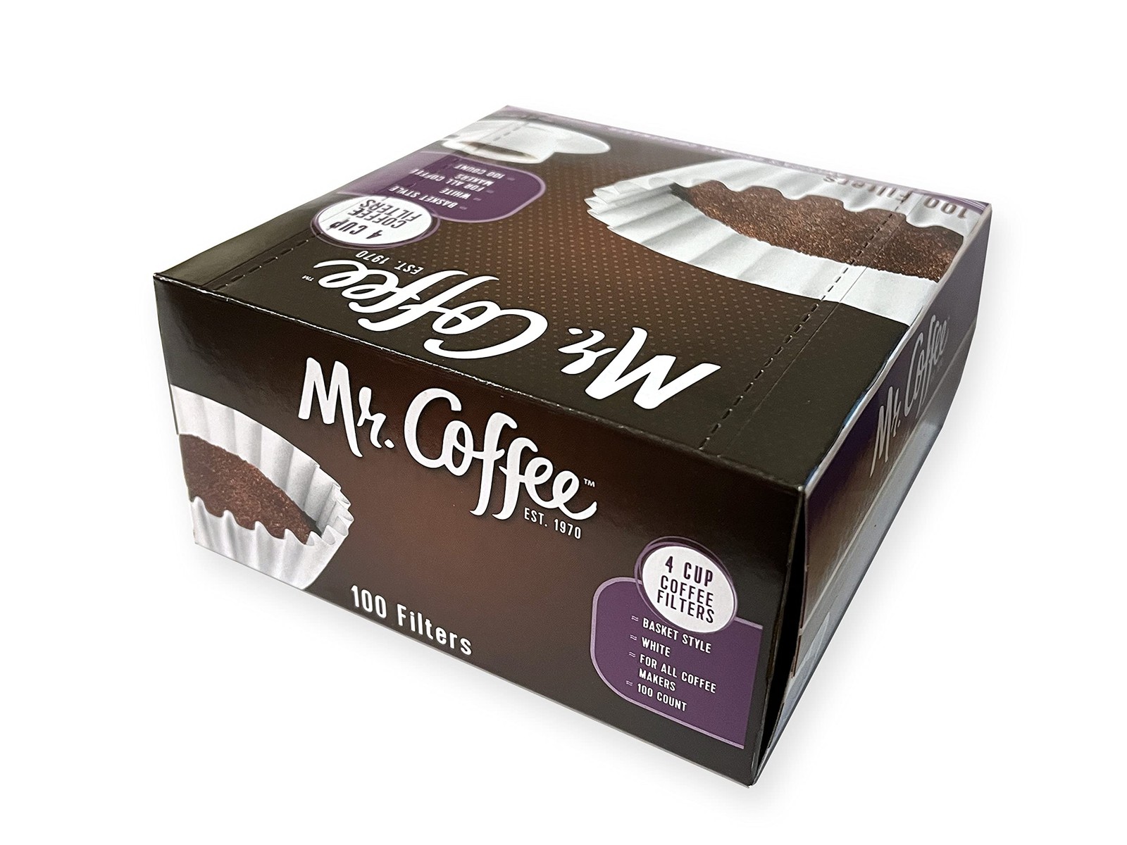 Mr. Coffee 4-Cup Filters, 100 Count (Package May 100 (Pack of 1)
