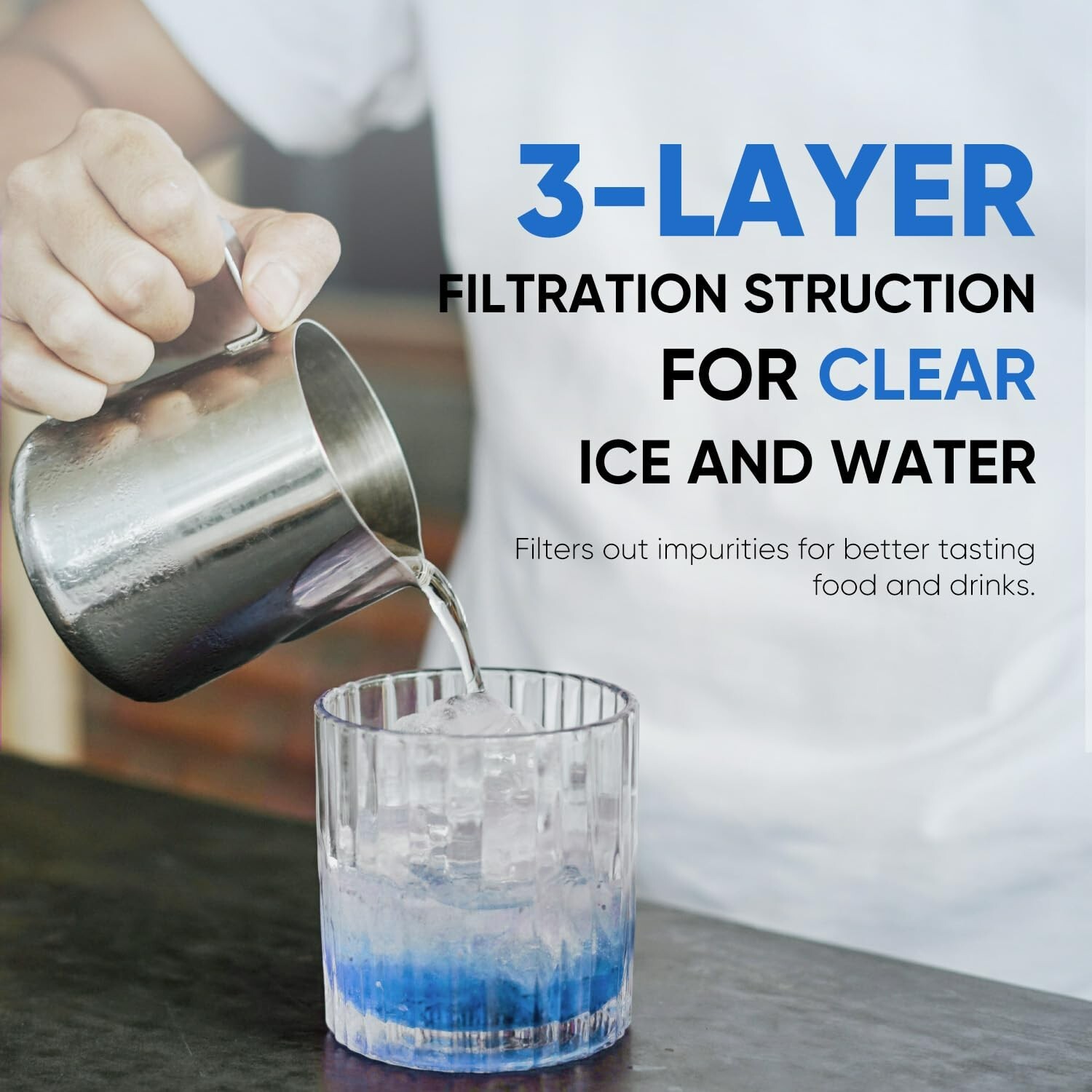 PUREPLUS RWF4700AB Fit for LT1000P Water Filter & Air Filter AF004 3 Pack