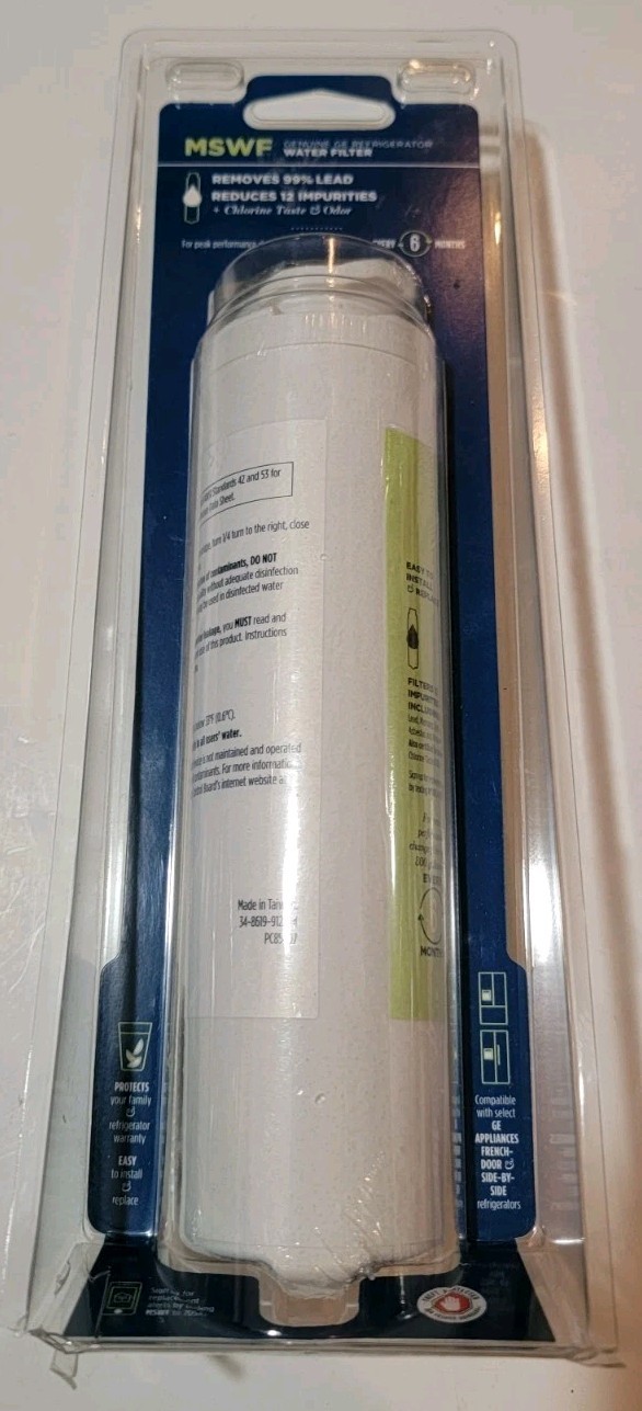 1 GE MSWF Refrigerator Water Filter New French Door Side By Side