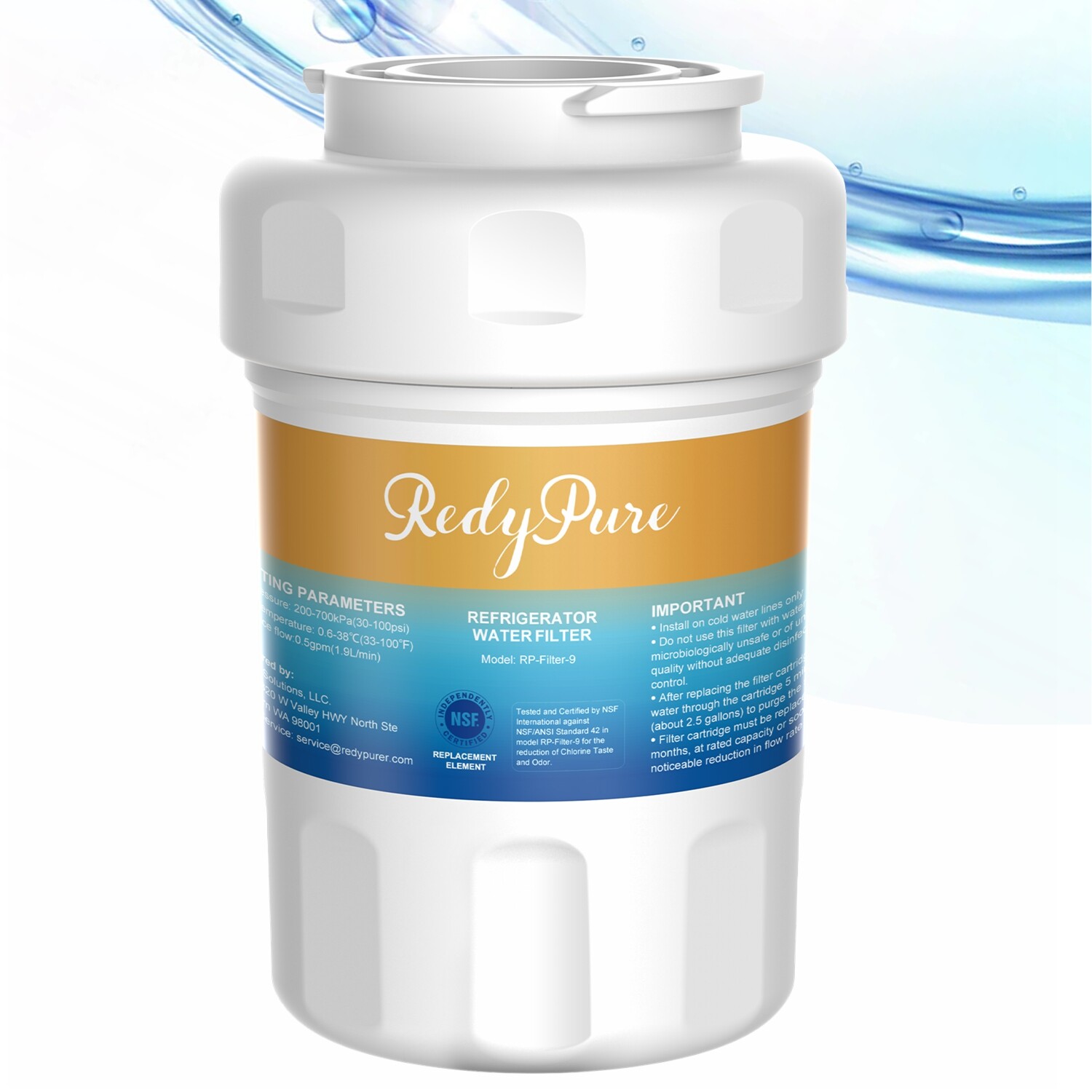 Refrigerator Sediment Water Filter Replacement For GE SmartWater MWF HWFA GWF