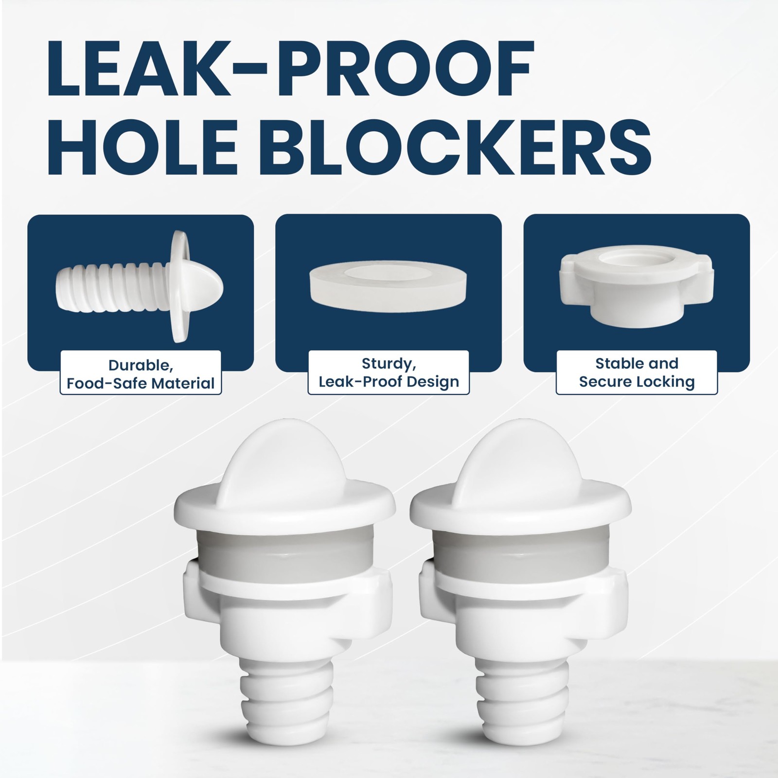 PHOENIX GRAVITY Polypropylene Hole Blockers for All Gravity-Fed Water Filtration