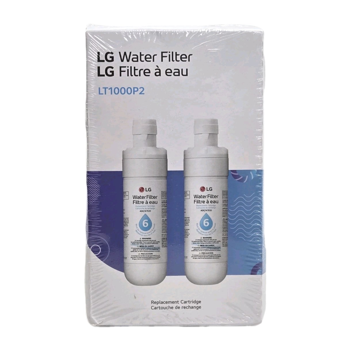 LG LT1000P2 6-Month / 200 Gallon Refrigerator Replacement Water Filter 2 Pack
