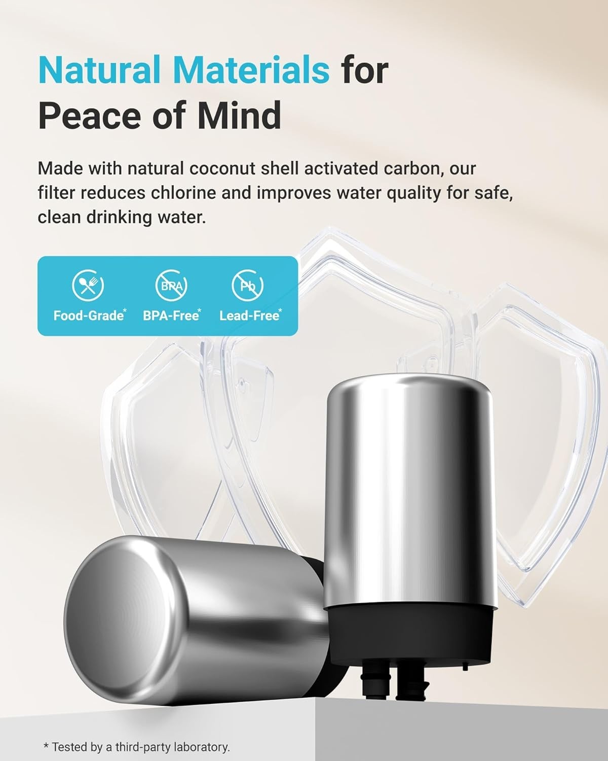 AQUA CREST 7027S Faucet Water Filter, Replacement for Brita® 36311 On Tap FR-200