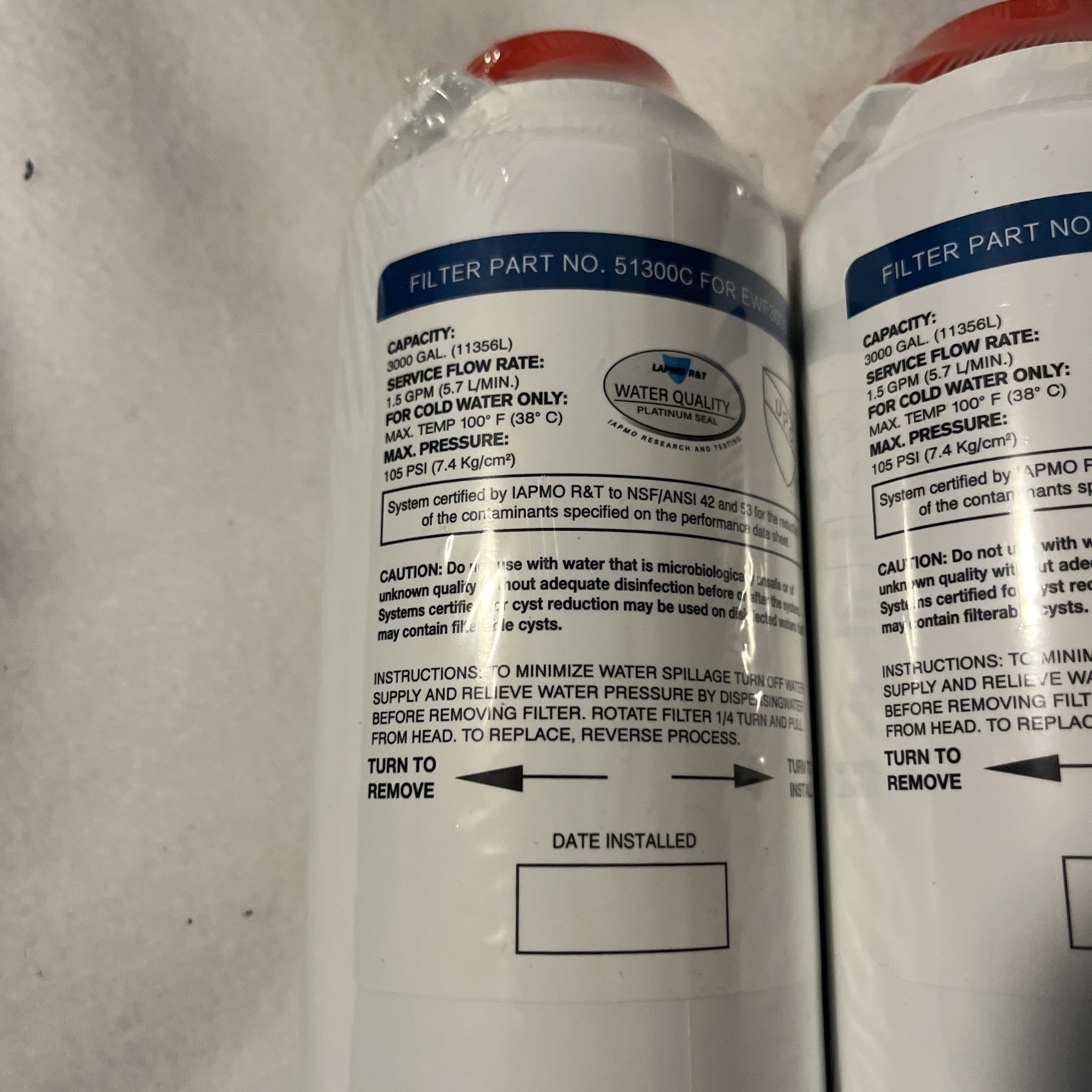 2 PACK 51300C Water Filter NO Chip for Elkay 51300C EWF3000 Ezh20 Bottle Filler