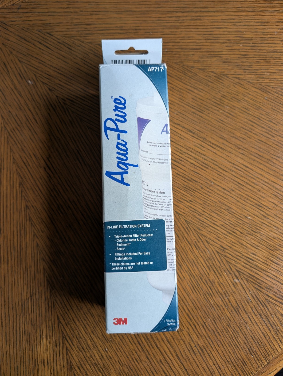 3M Aqua-Pure AP717 In-Line Water Filter, Chlorine, Sediment Removal, 1,500 gal