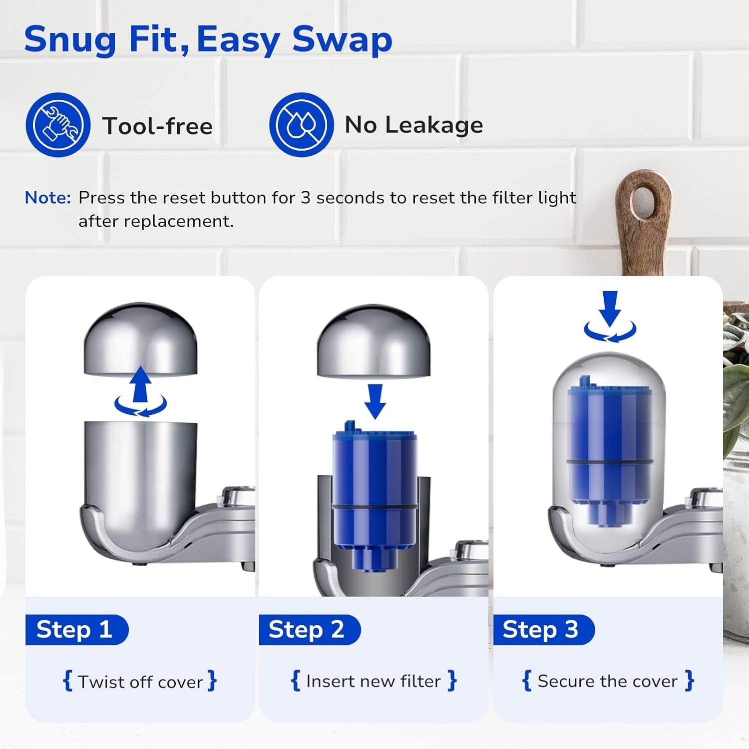 2 Count PUR Water Filter Replacement – Activated Carbon, Improves Taste & Odor