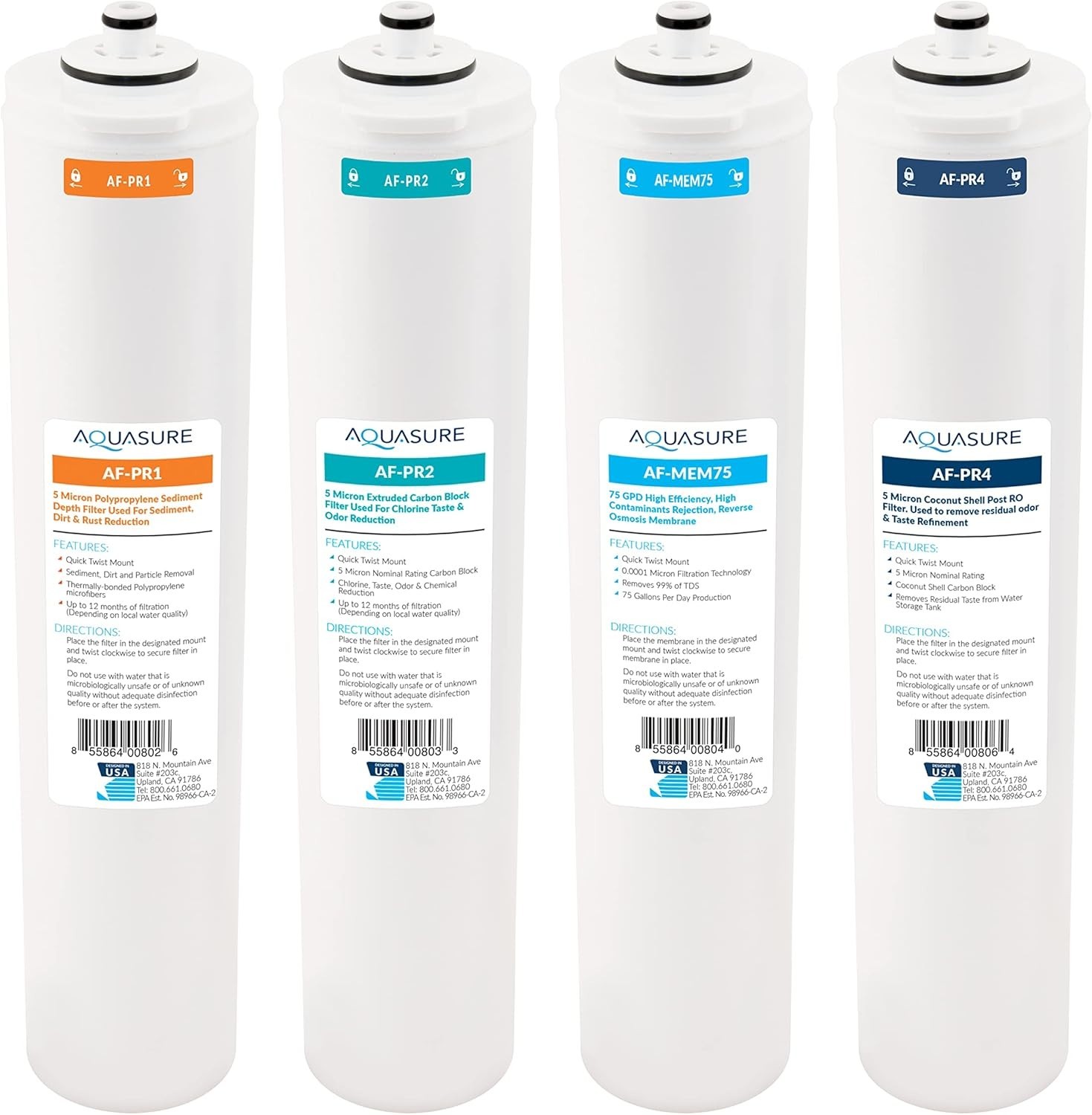 Quick Twist Water Filter Bundle – 4-Stage System for Refreshing Drinking Water
