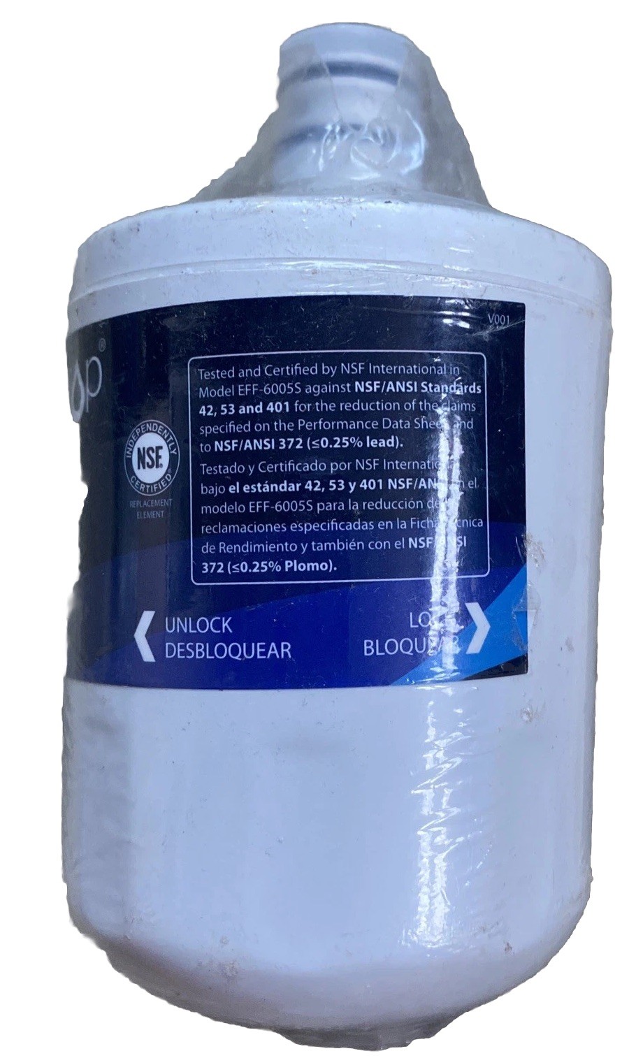 Waterdrop Plus Water Filter Model WDP-LT500P Fits LG 6 Months New Sealed