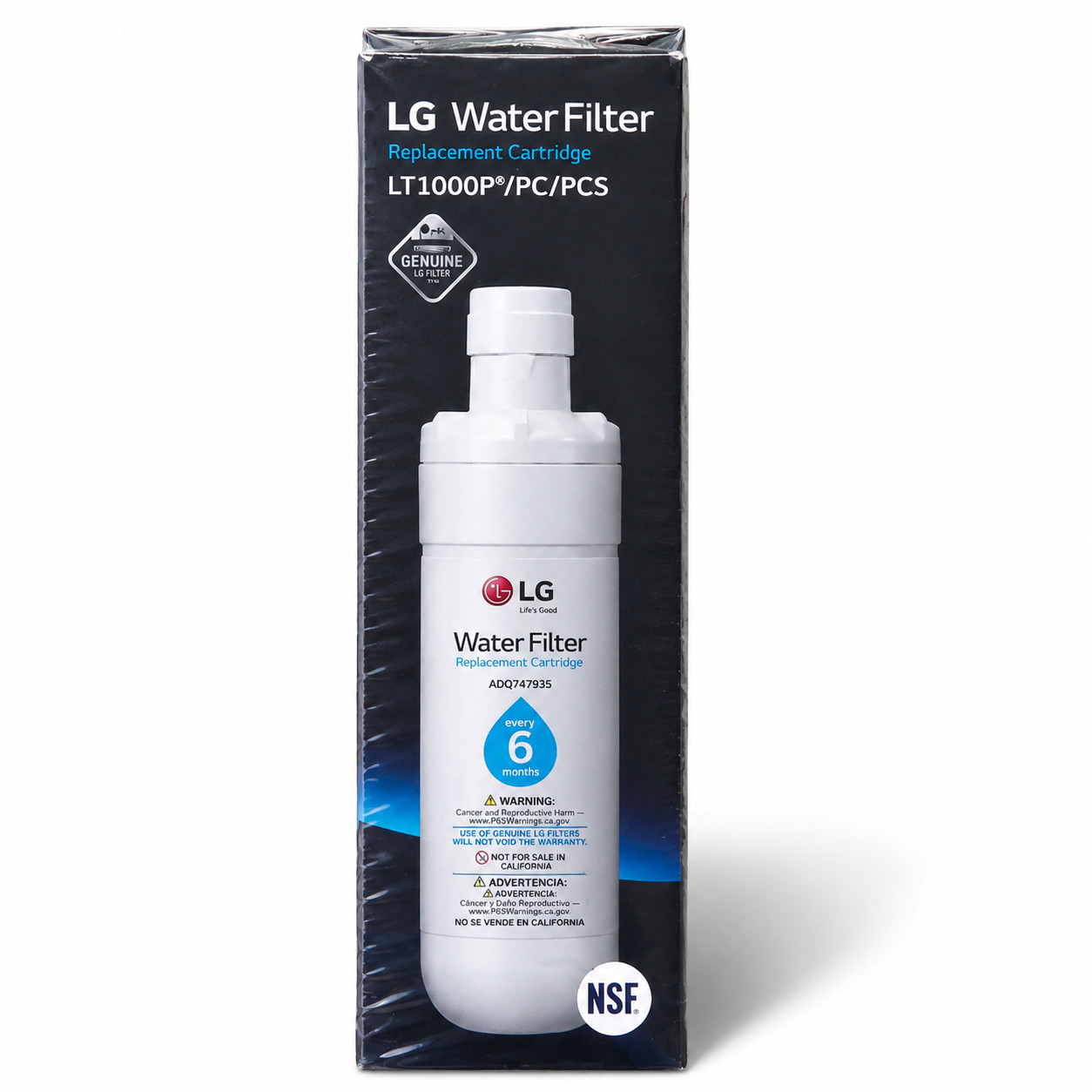 LG Water Filter Replacement Cartridge LT1000P/PC/PCS Repl. ADQ747935