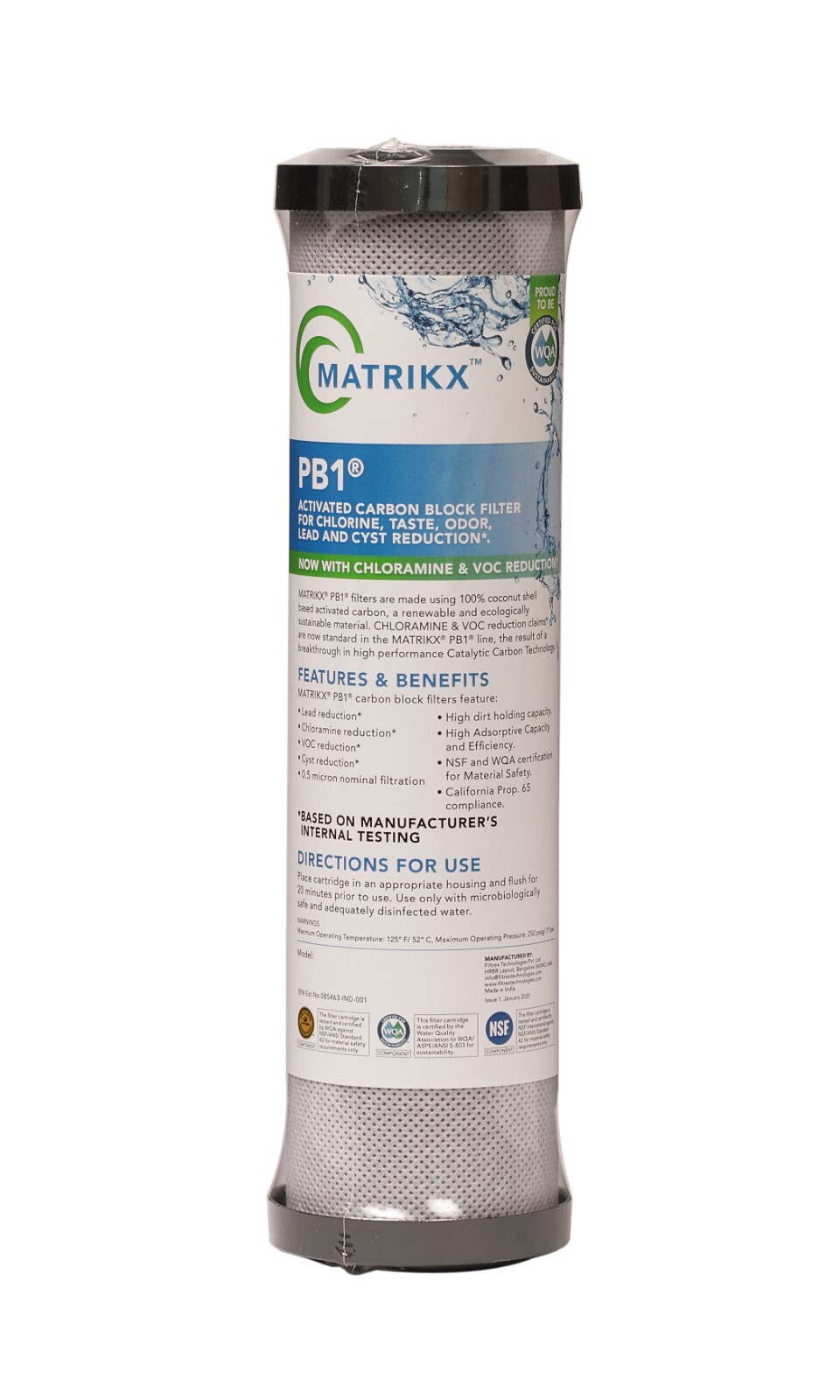 KX Matrikx +Pb1 06-250-125-975 Replacement Water Filter – Made in USA