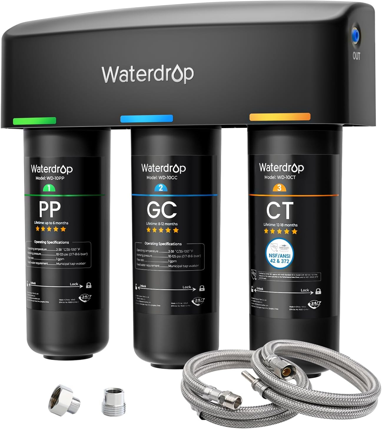 TSA 8 Layer under Sink Water Filter System, under Sink Water Filtration System,