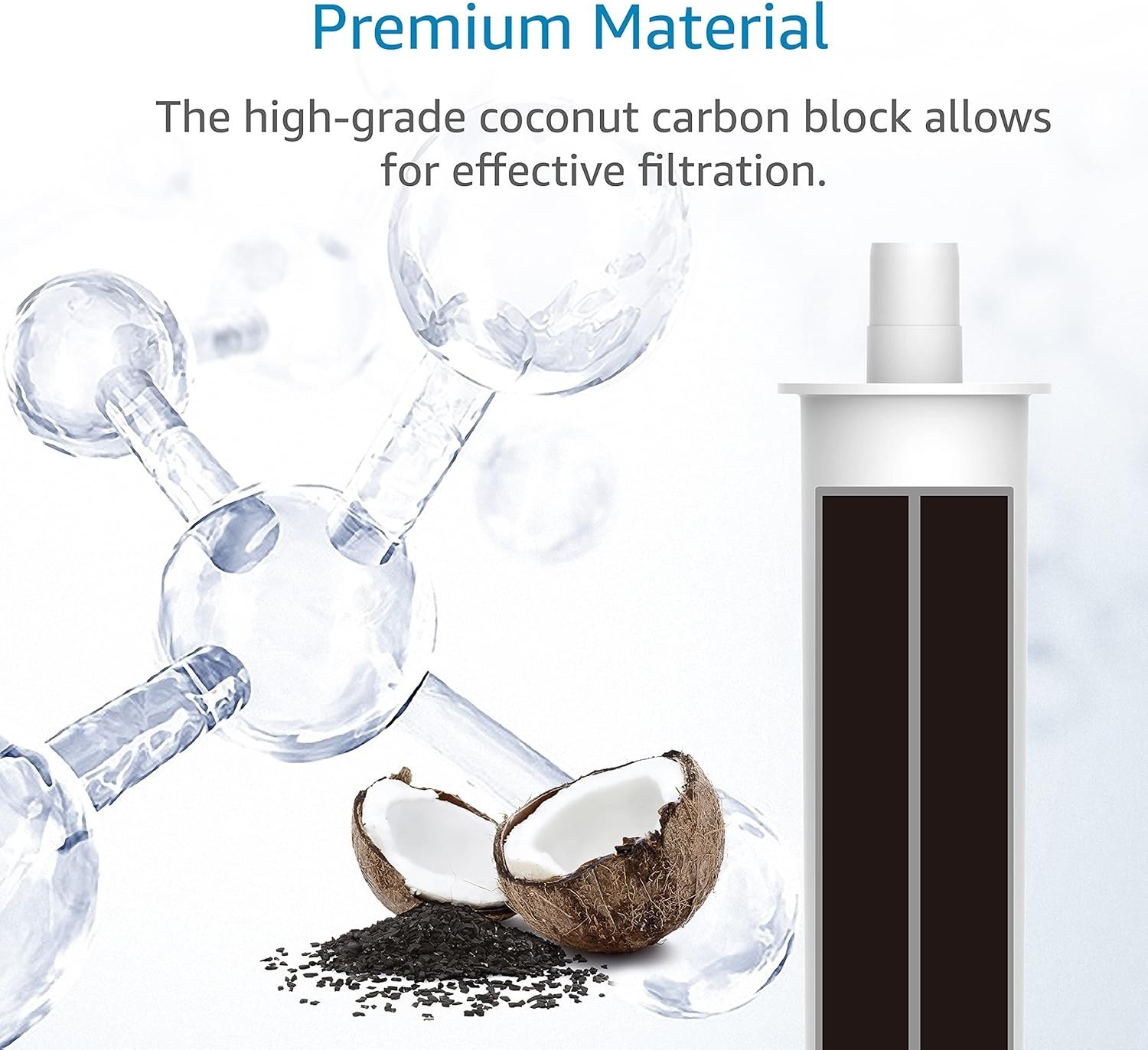 AQUA CREST BB02 Bottle Water Filter, Replacement for Brita®, 2 Count