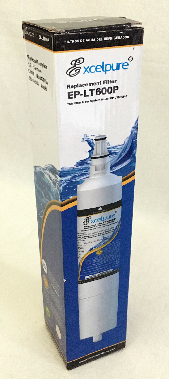 Excelpure EP-LT600P Refrigerator Replacement Filter LG/Kenmore NEW