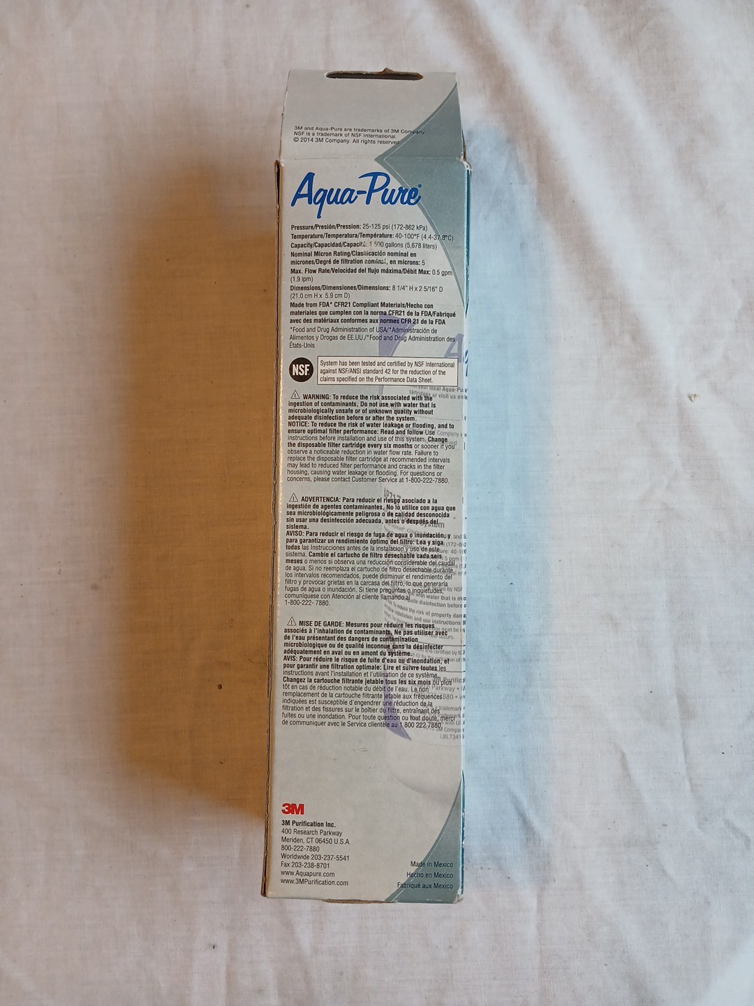 New Aqua Pure AP717 3M Water Filtration In Line Filter Aqua-Pure