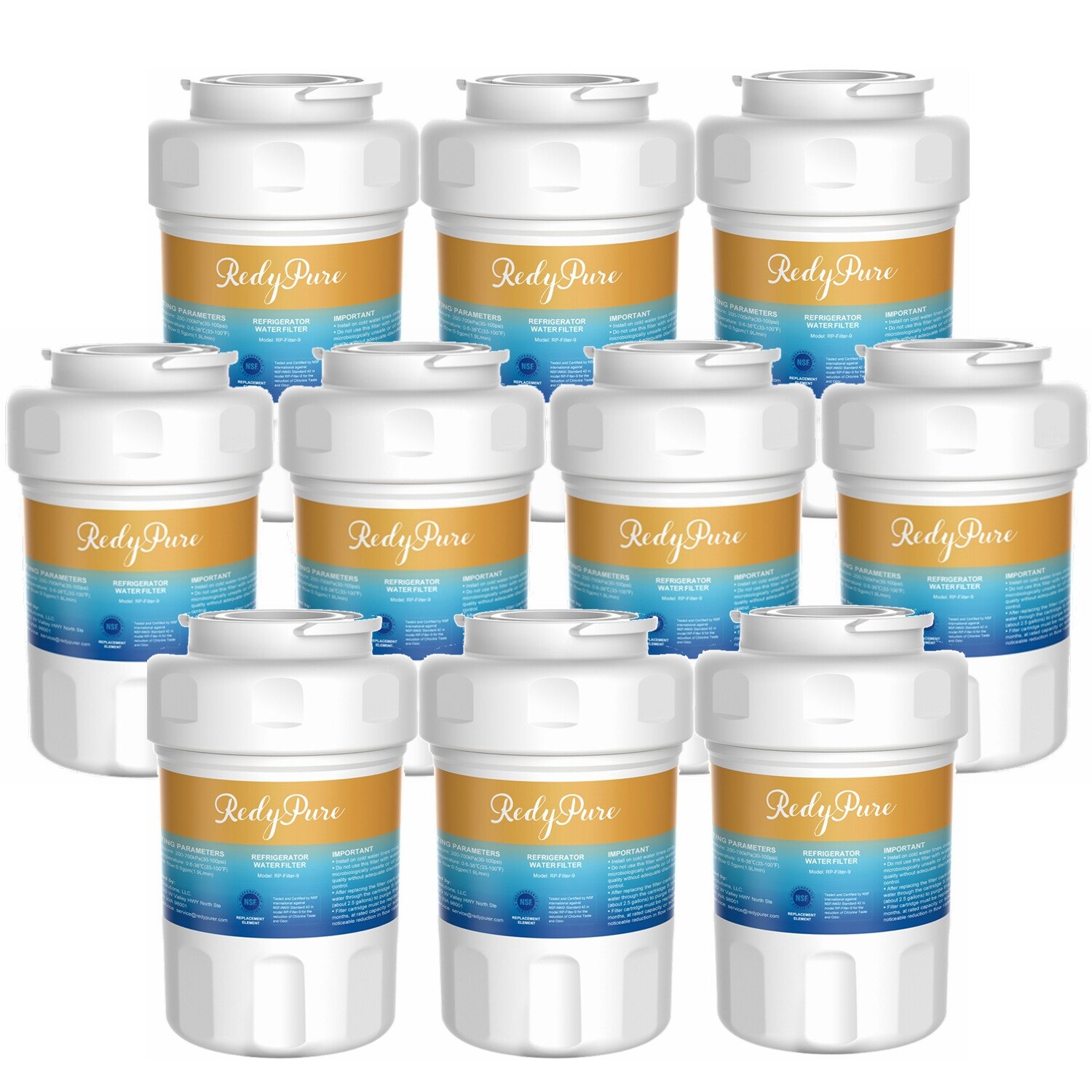 10 Pack Water Filter Replacement For GE SmartWater MWF MWFA HWF MWFAP MWFINT GWF