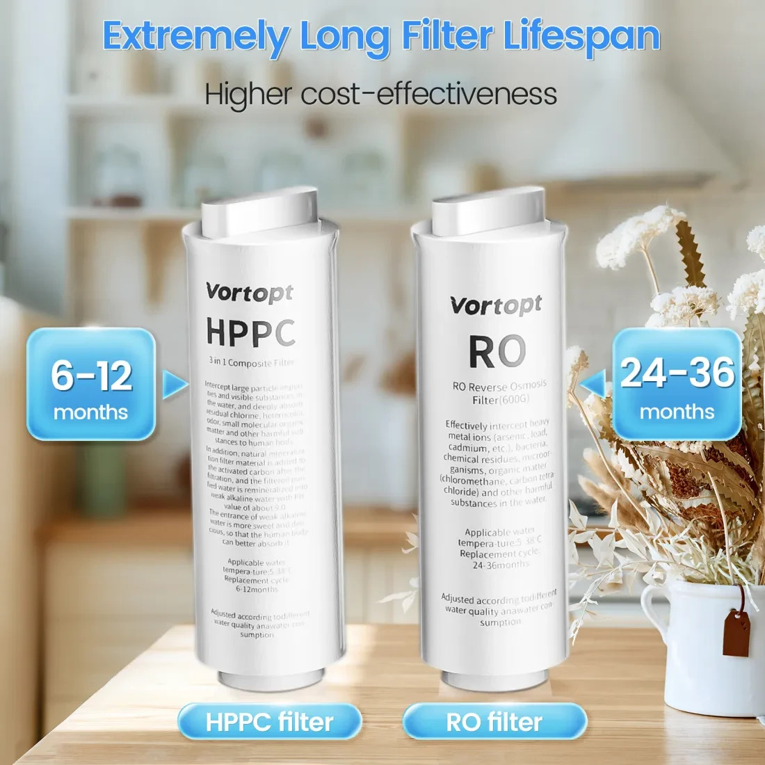 Tankless RO Reverse Osmosis System Under Sink 600 GPD Water Filter Kit