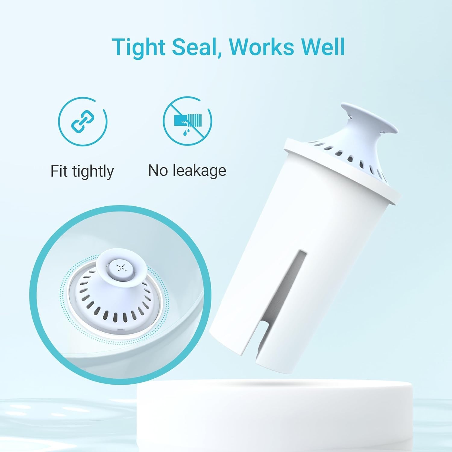 AQUA CREST Alkaline Water Filter, Intended for Brita® Pitchers and Dispensers