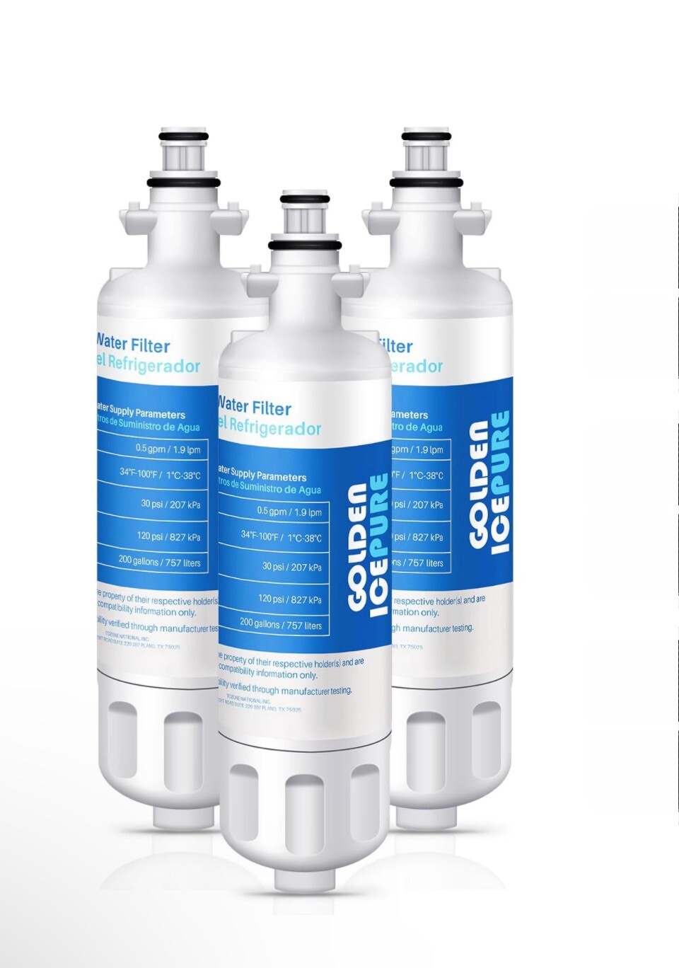 3 Filters LG LT700P Refrigerator ADQ36006101 RWF1200A Water 3 Pack Sealed