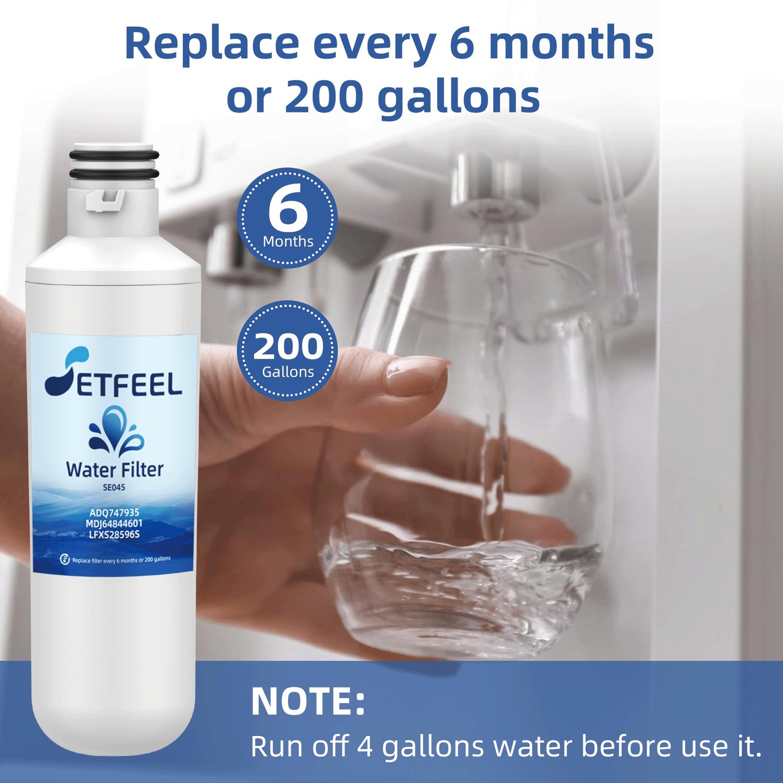 LG LT1000P Water Filter Replacement – 3 Pack Compatible with LG Refrigerators