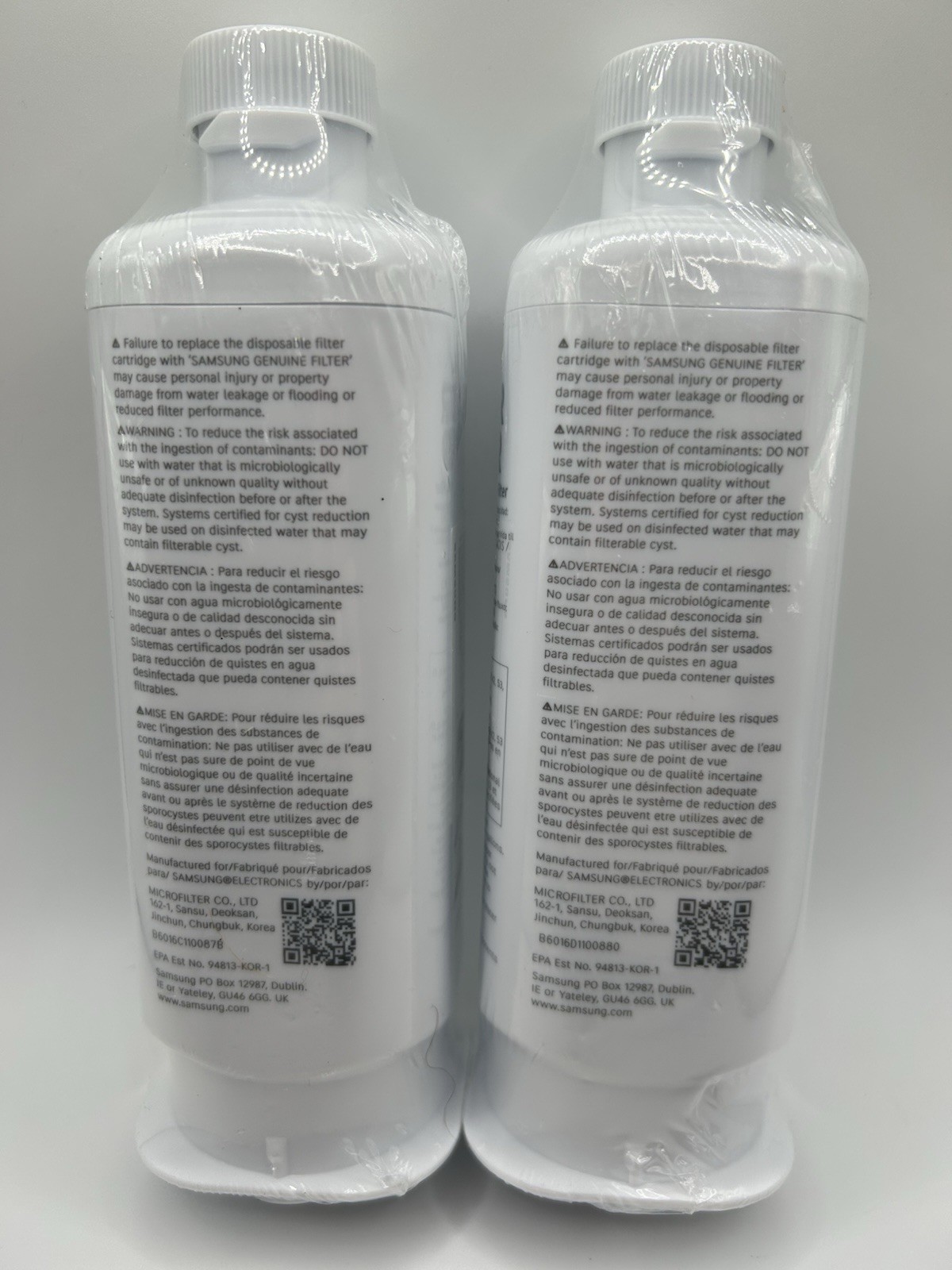 Samsung Genuine HAF-QIN/EXP DA97-17376B Refrigerator Water Filter 2 Pack OEM