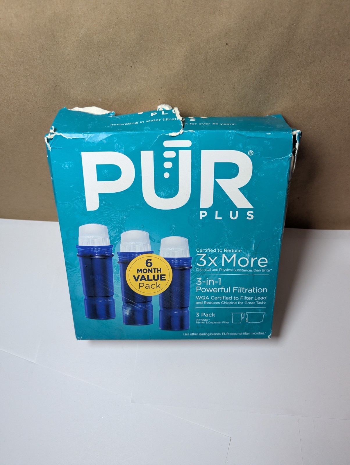 Pur Ppf951k3 Replacement Filter, 3 Count, Blue