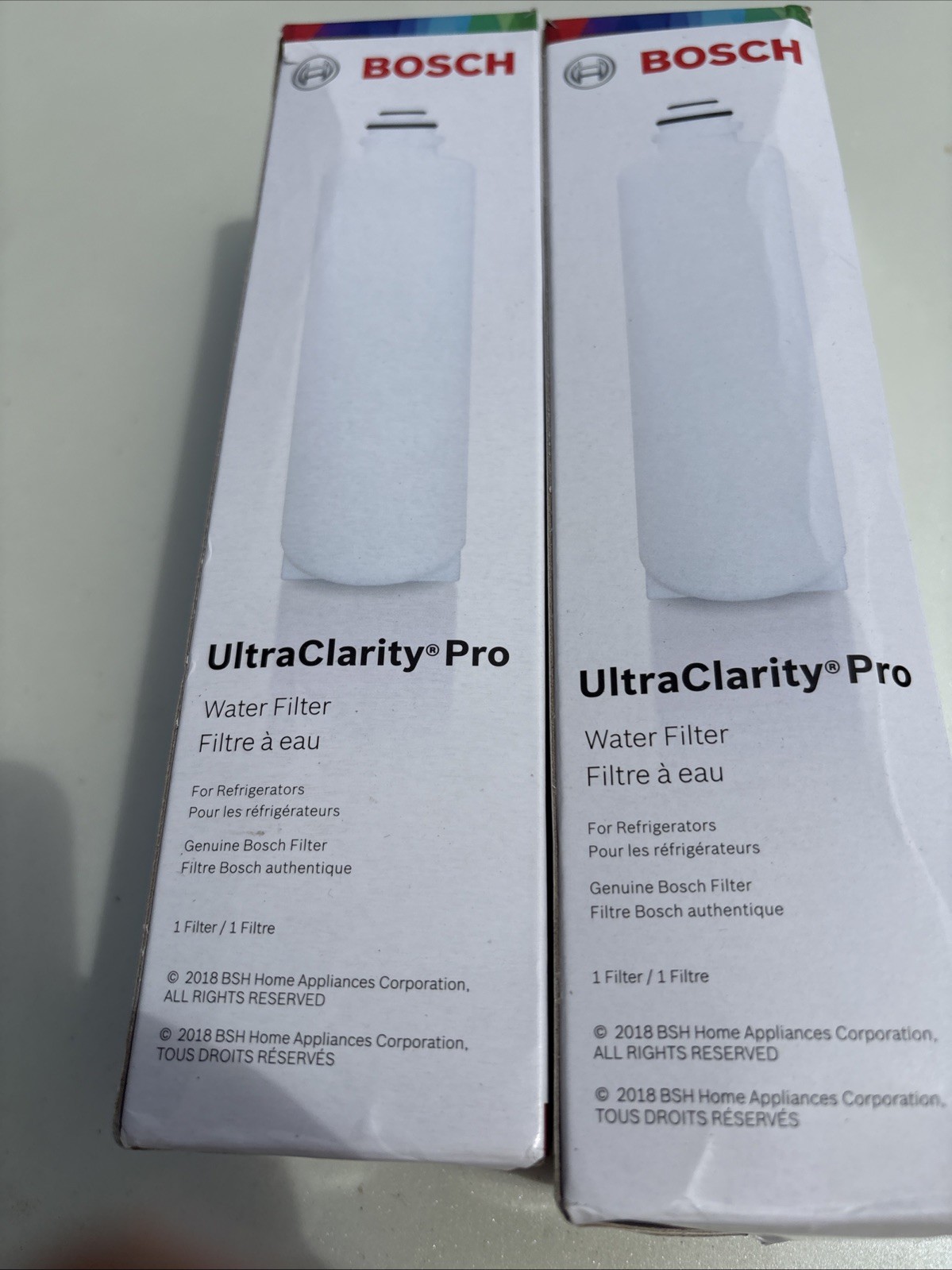 2 PACK Bosch Ultra Clarity Pro BORPLFTR50 Water Filter White #WFS200MF/WFS210MF