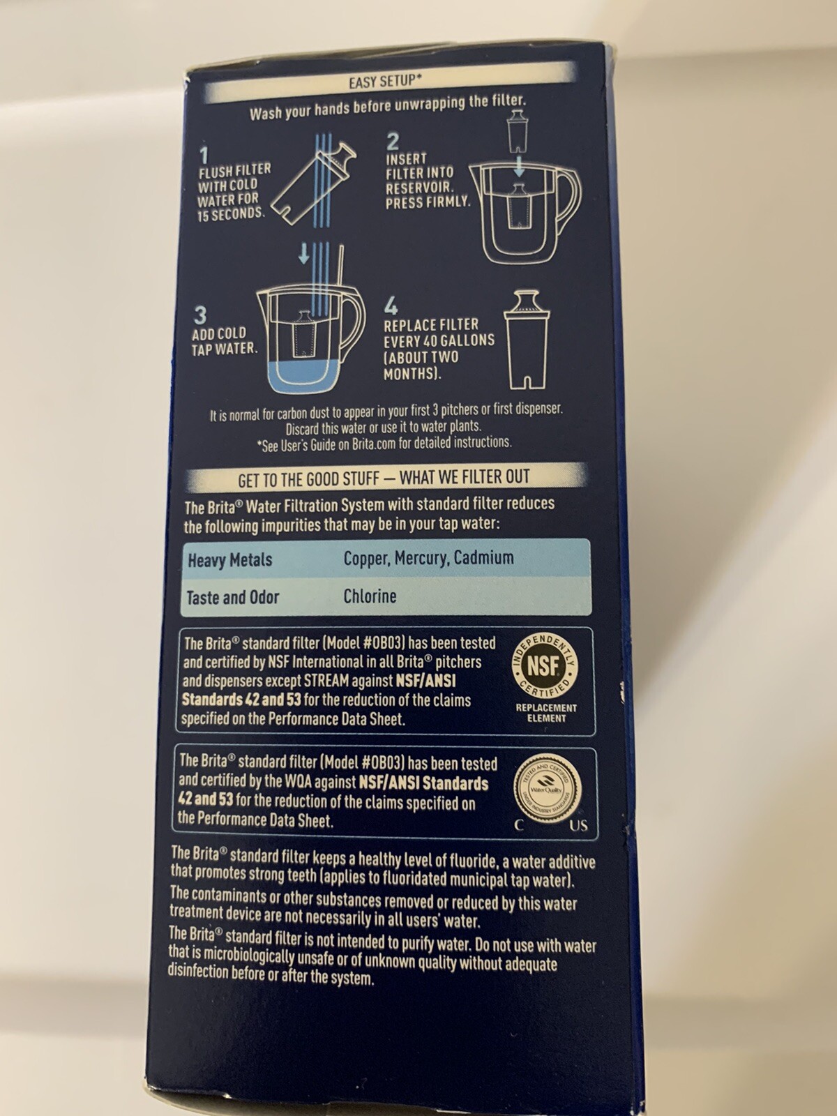 New Brita Standard Replacement Filters For Pitcher Dispensers Bpa Free 3 Count