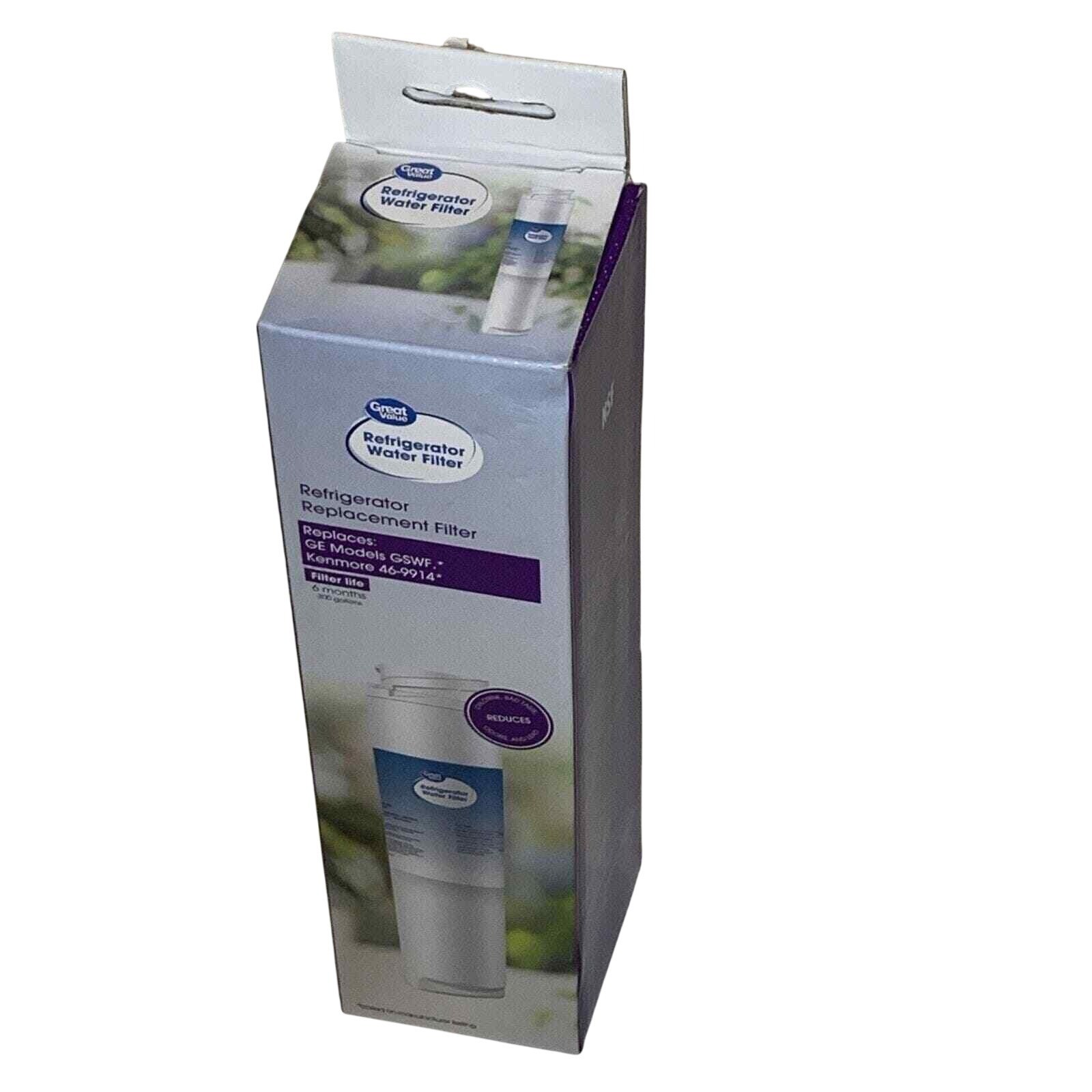 Great Value Refrigerator Filter Model No. GVF035 Replacement for GE Kenmore