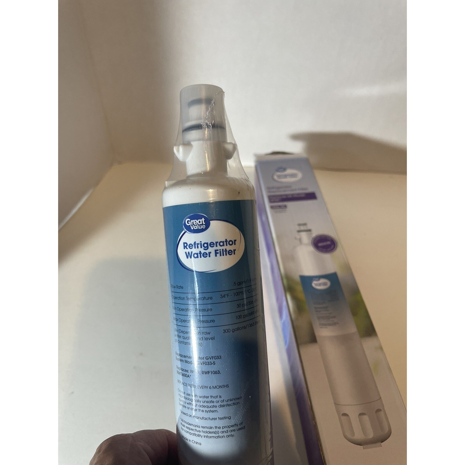 Great Value Refrigerator Water Filter Replaces GE Model RPWF 6months 300 gallons
